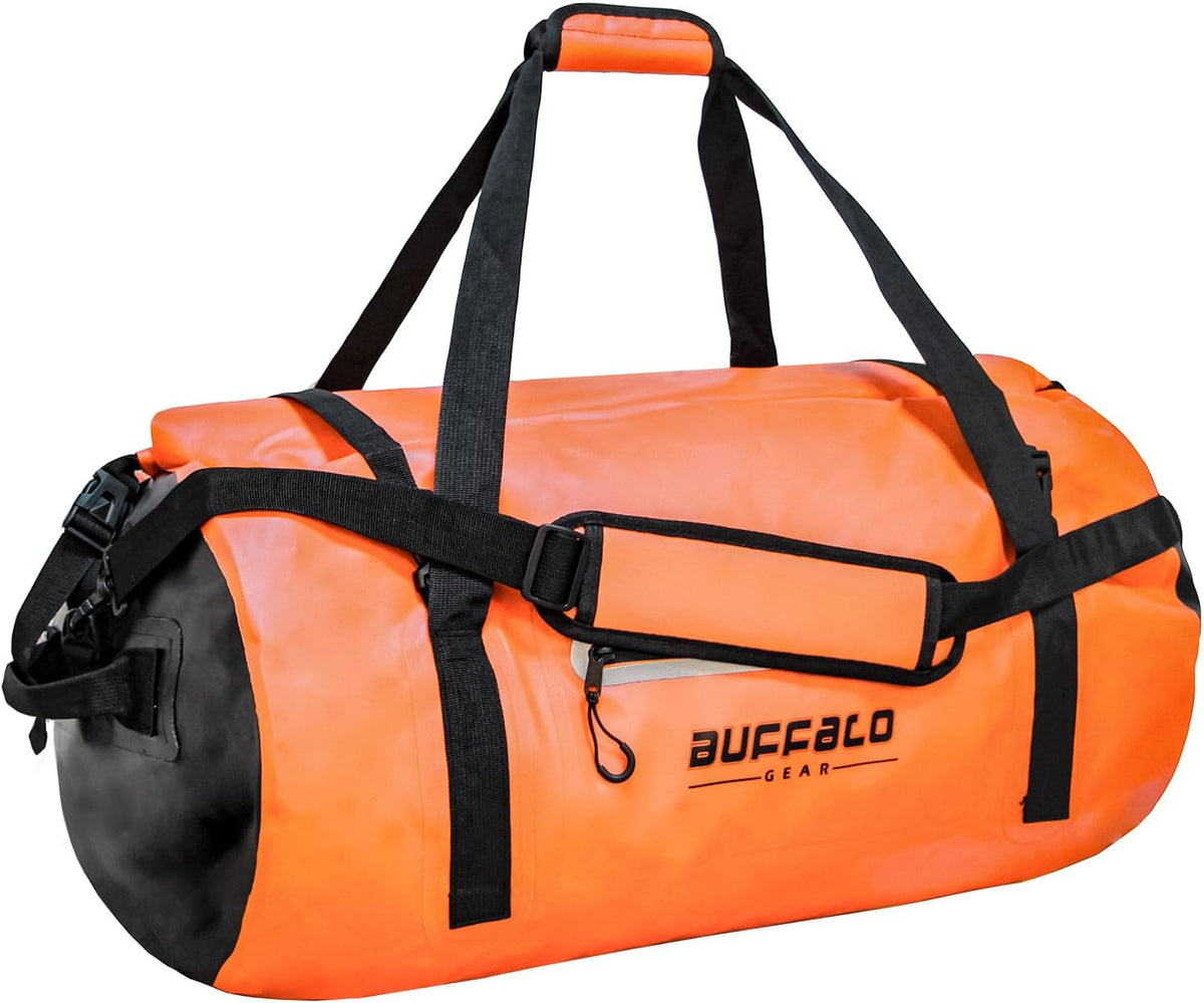 85QT/80L Roll-Top Waterproof Duffel Dry Bag | Thermo-Welded Seams | Kayaking, Fishing & Camping