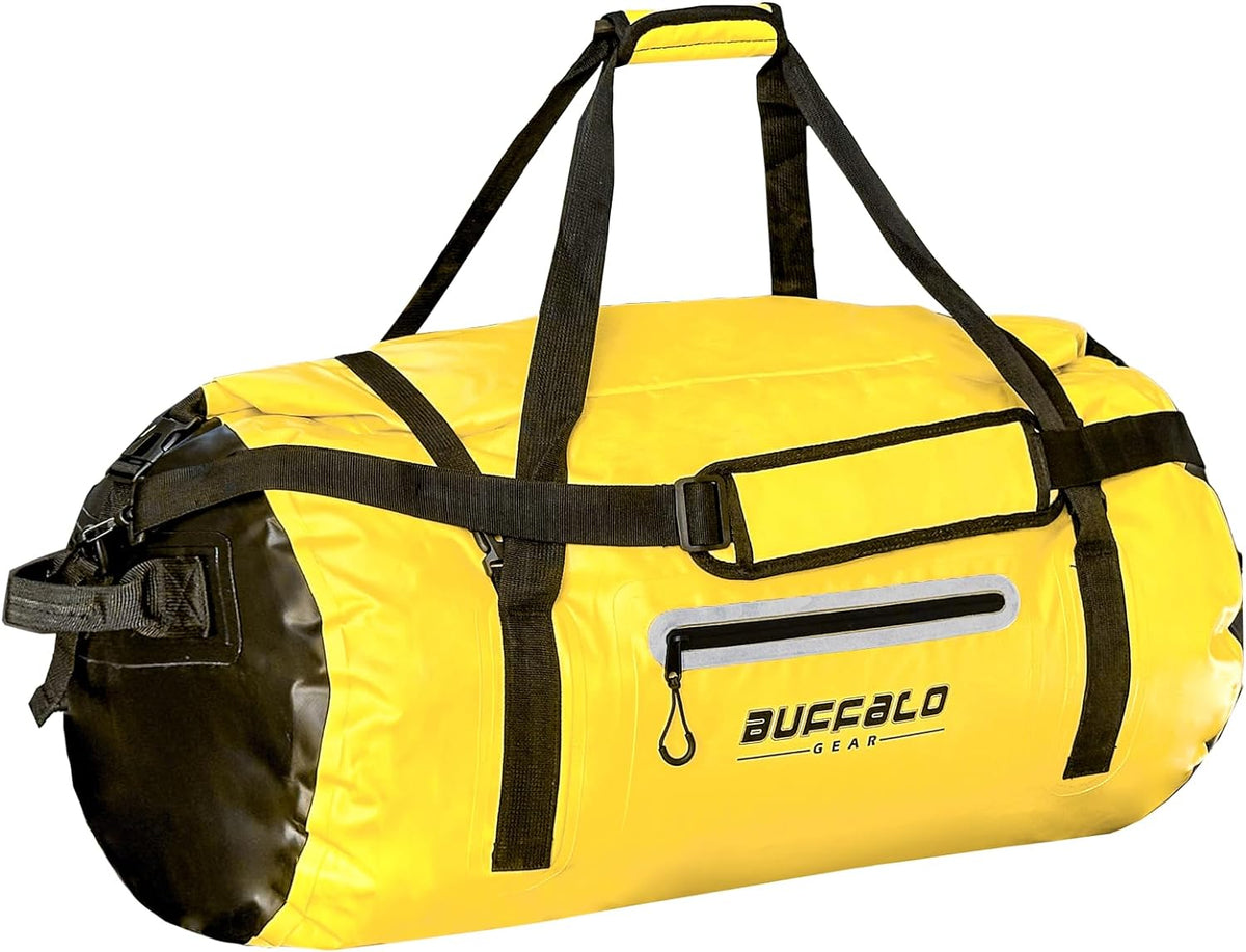 85QT/80L Roll-Top Waterproof Duffel Dry Bag | Thermo-Welded Seams | Kayaking, Fishing & Camping