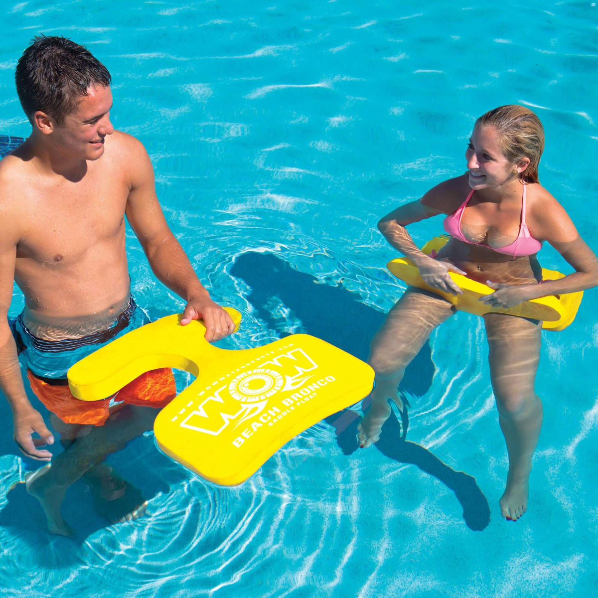 WOW Watersports Beach Bronco Pool Float Yellow
