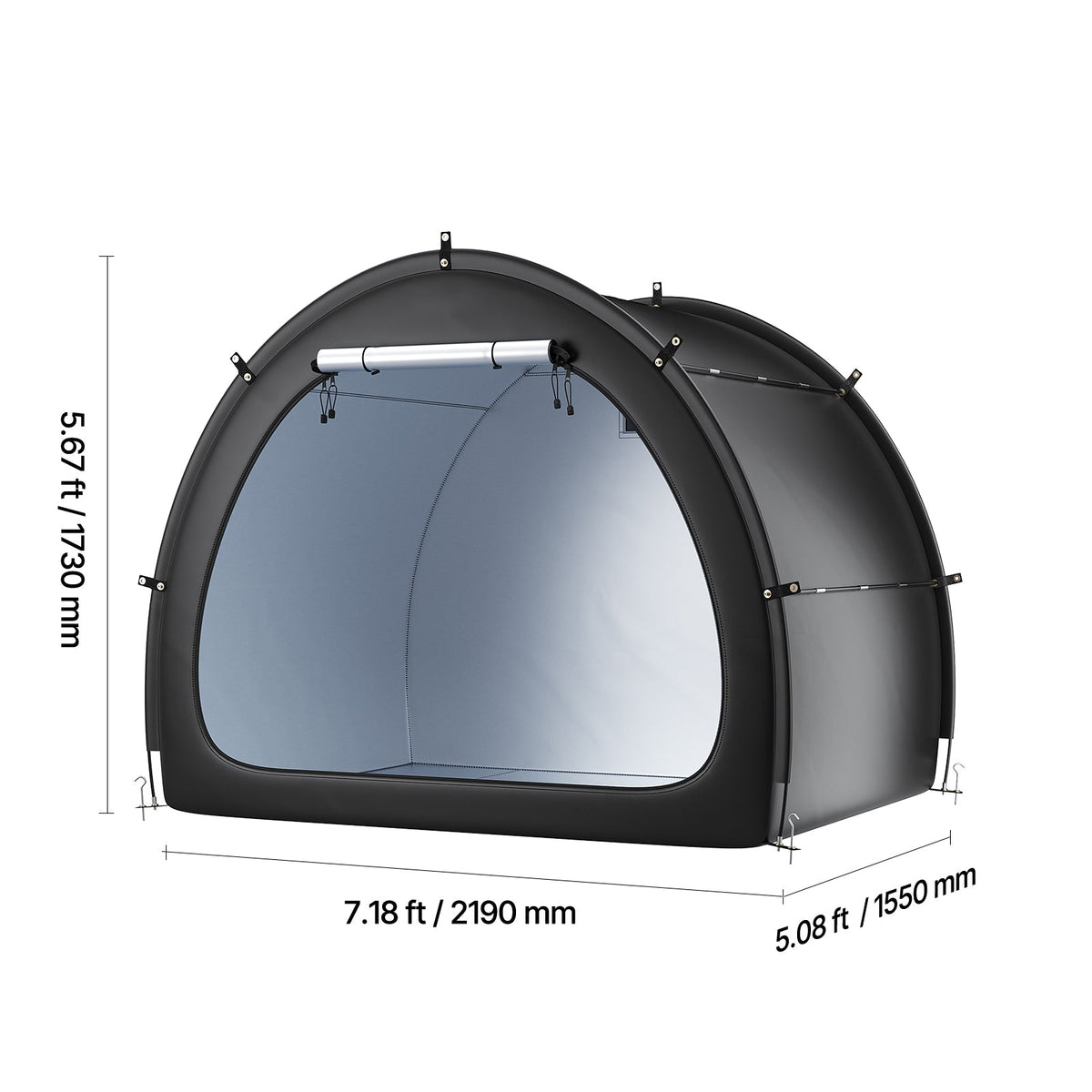 Outdoor Bike Storage Tent with Waterproof Oxford Fabric - Fits 4 to 5 Bikes