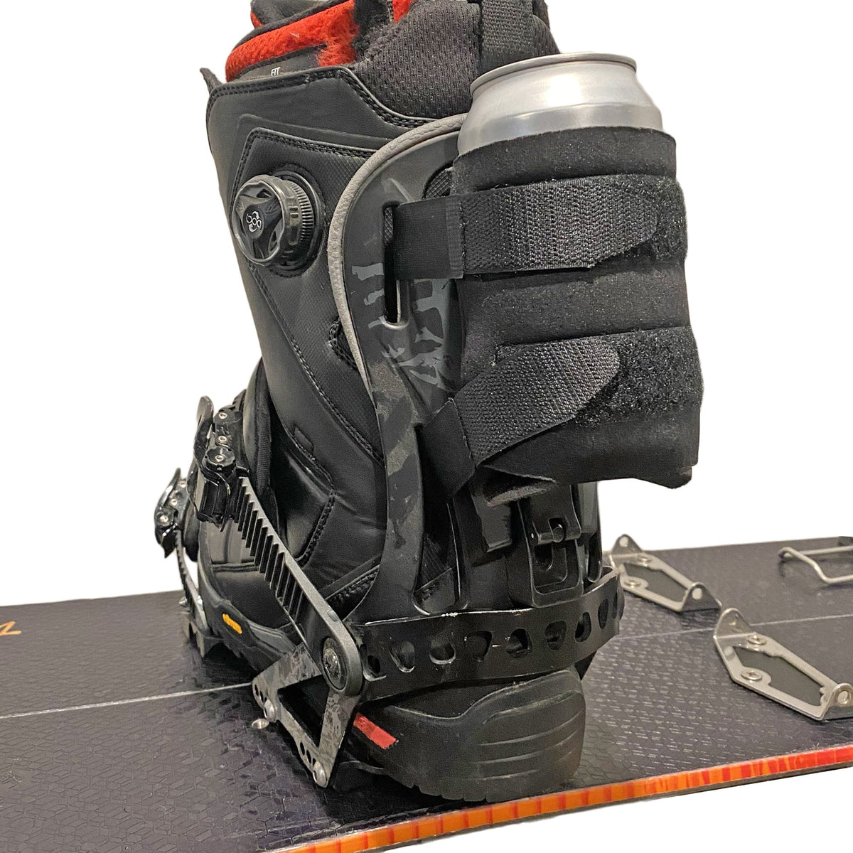 The Original Beer Binding — Ski & Snowboard Beer Can Holder