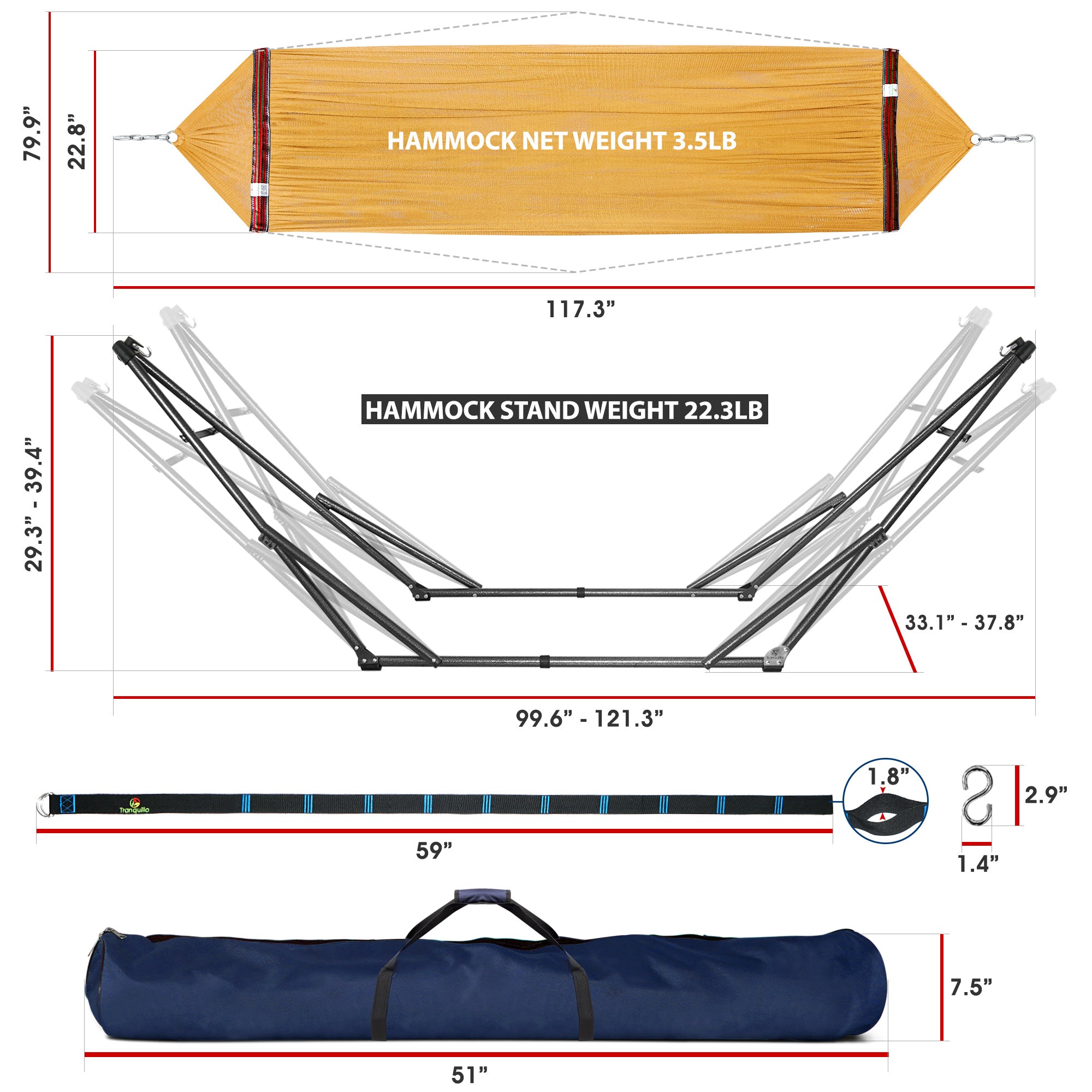 Comfort Set Original Hammock Stand