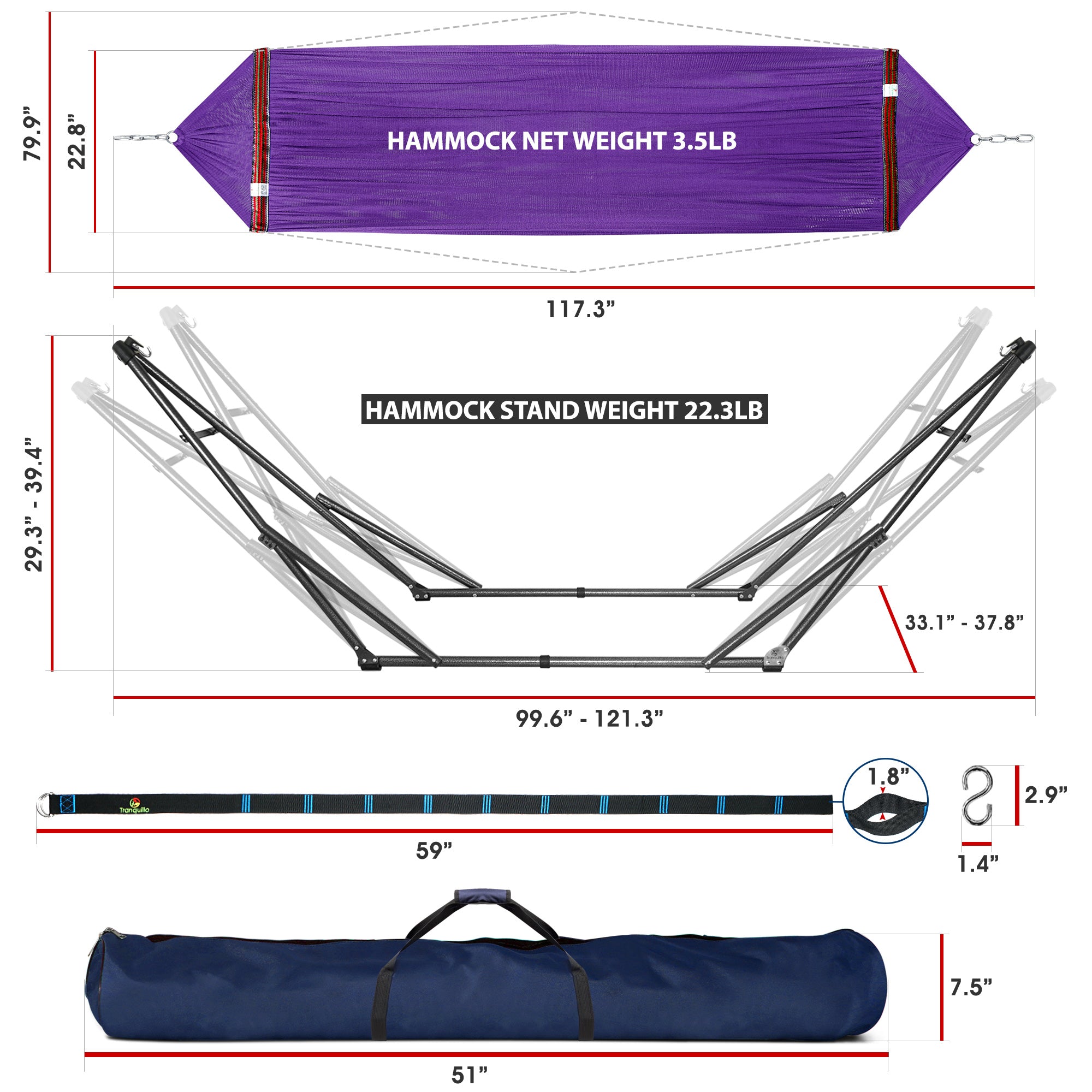Comfort Set Original Hammock Stand