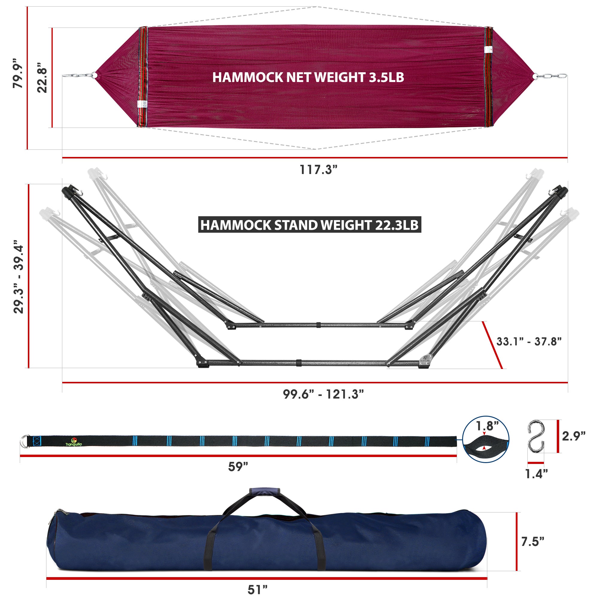 Comfort Set Original Hammock Stand