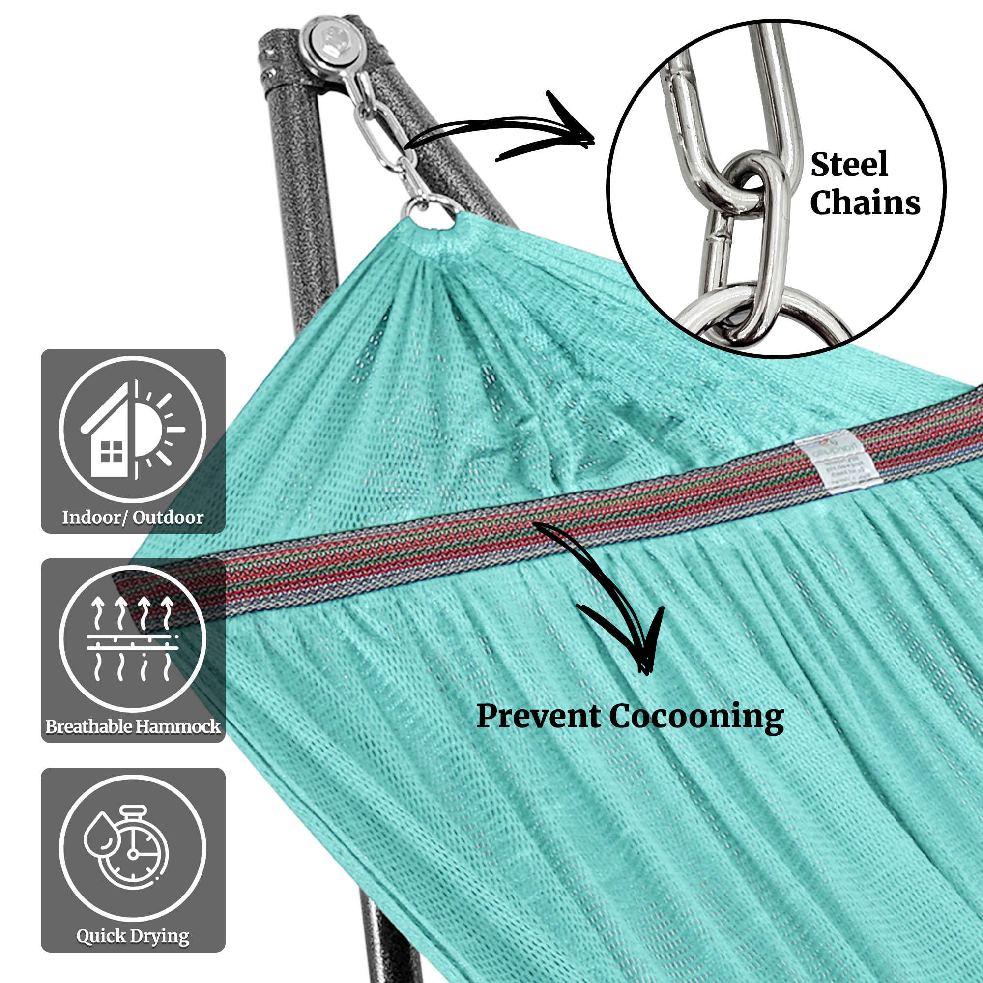 Universal Hammock with Medium Size Stands