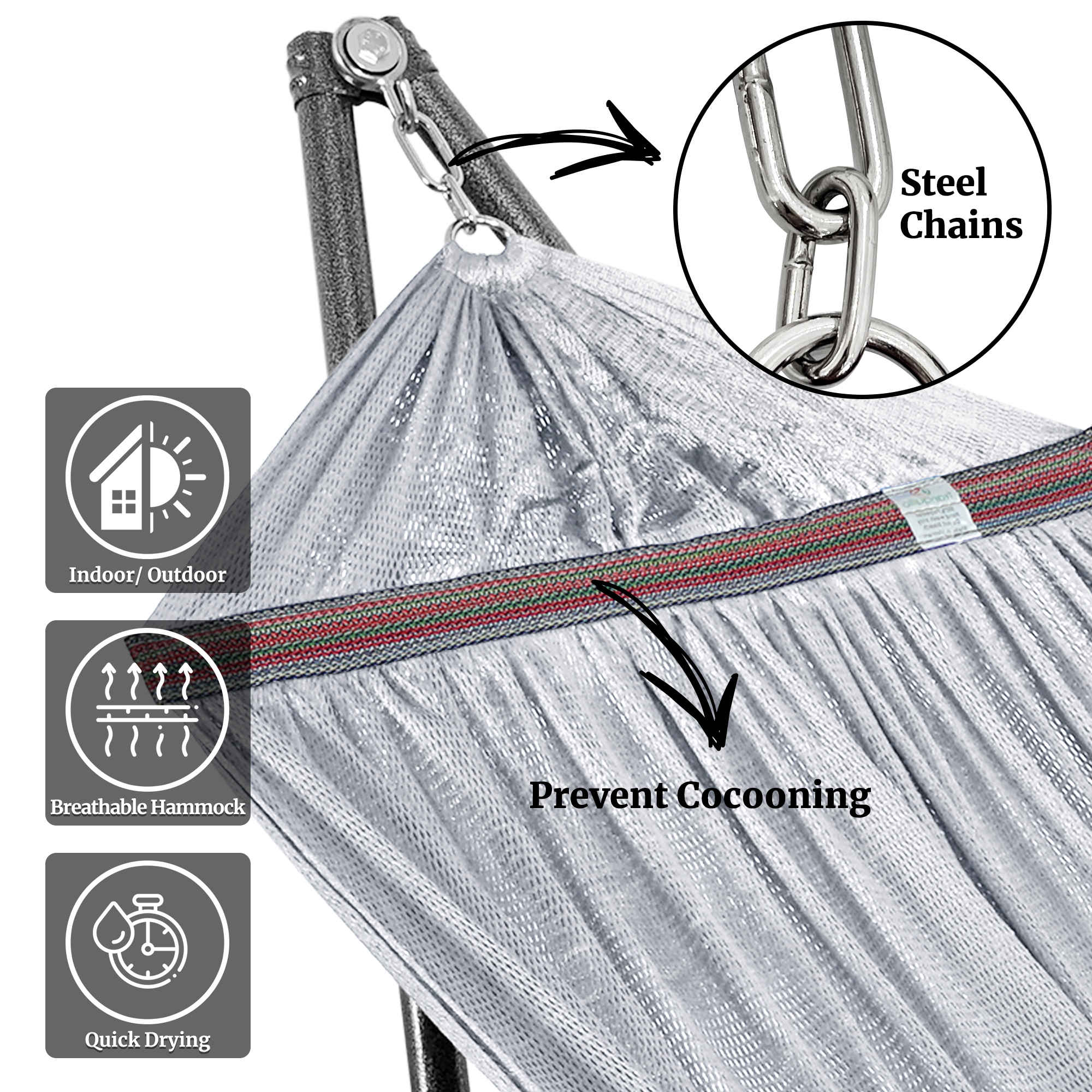 Universal Hammock with Medium Size Stands