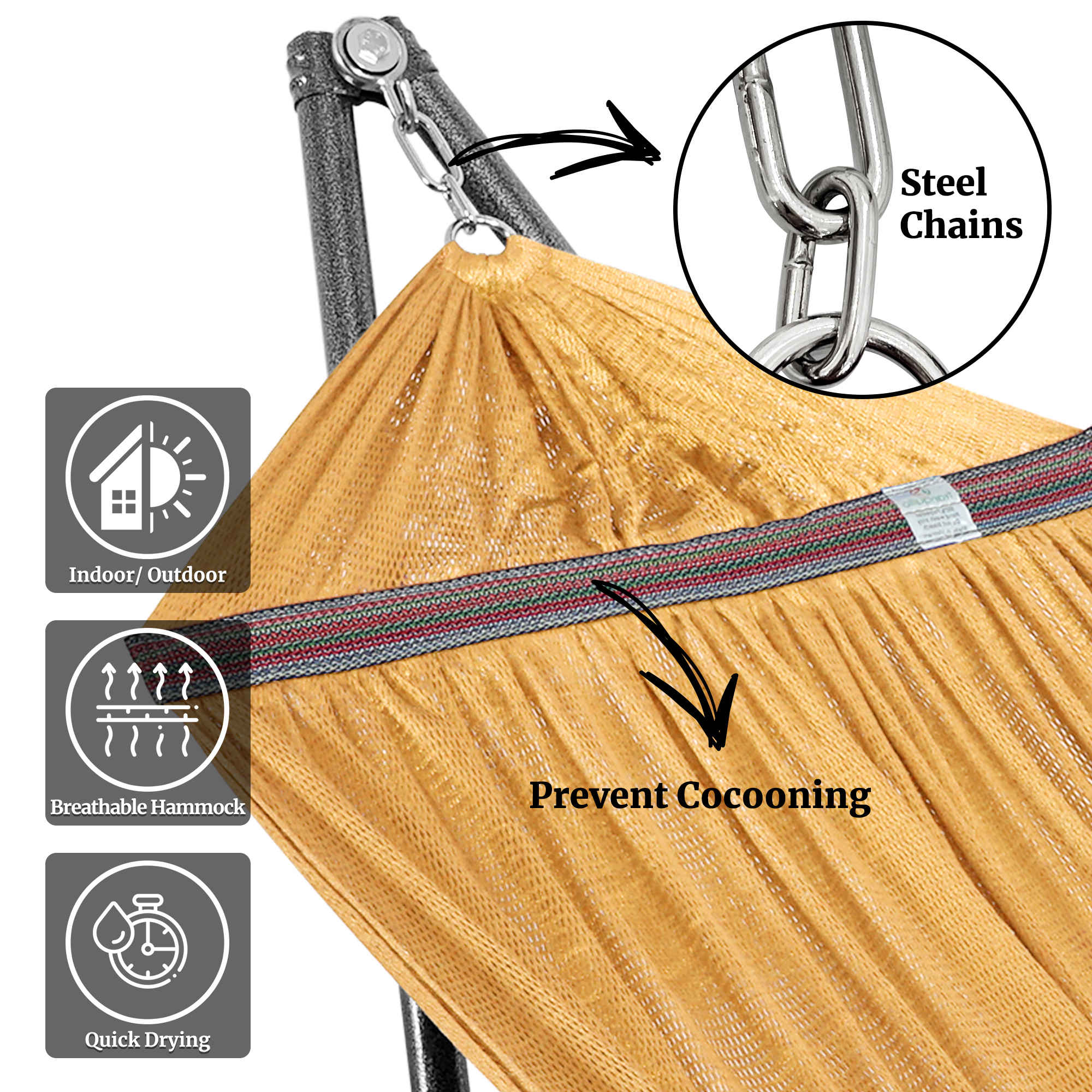 Universal Hammock with Medium Size Stands