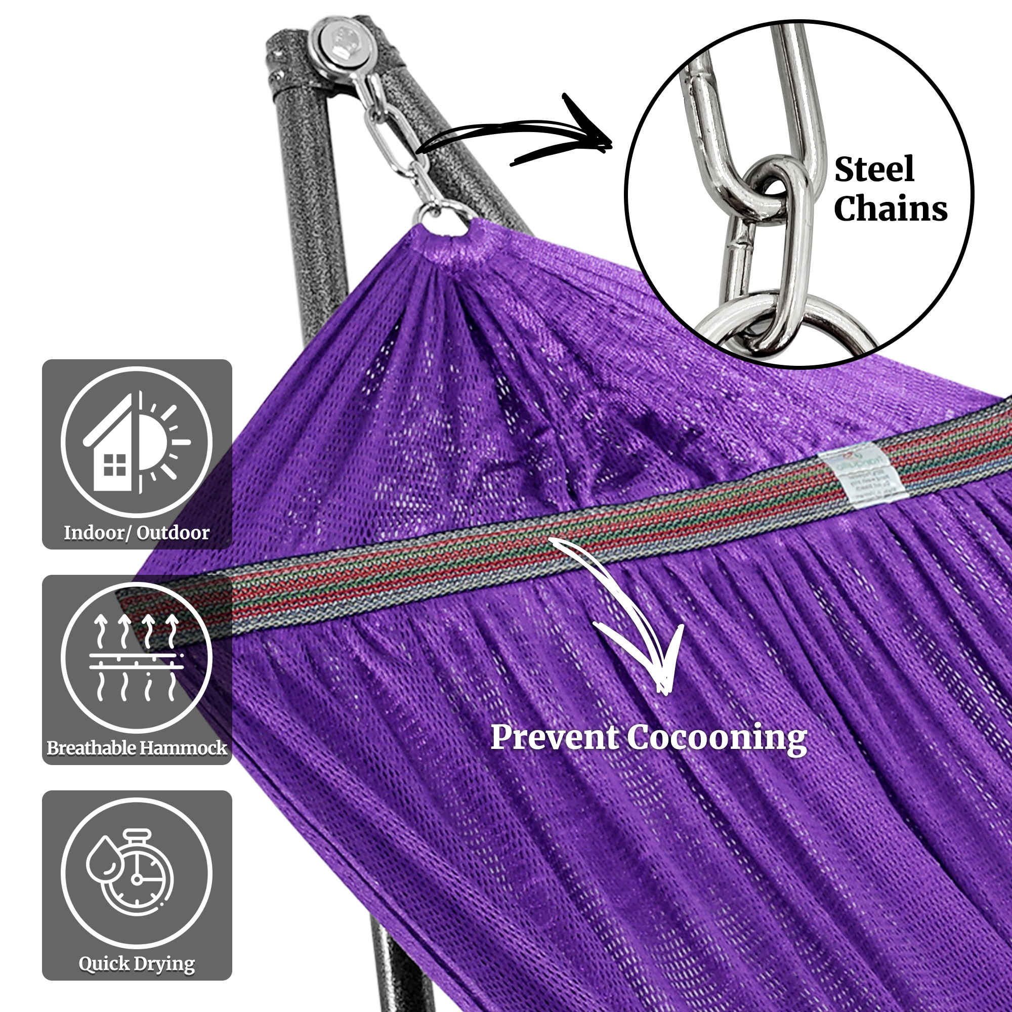 Universal Hammock with Medium Size Stands