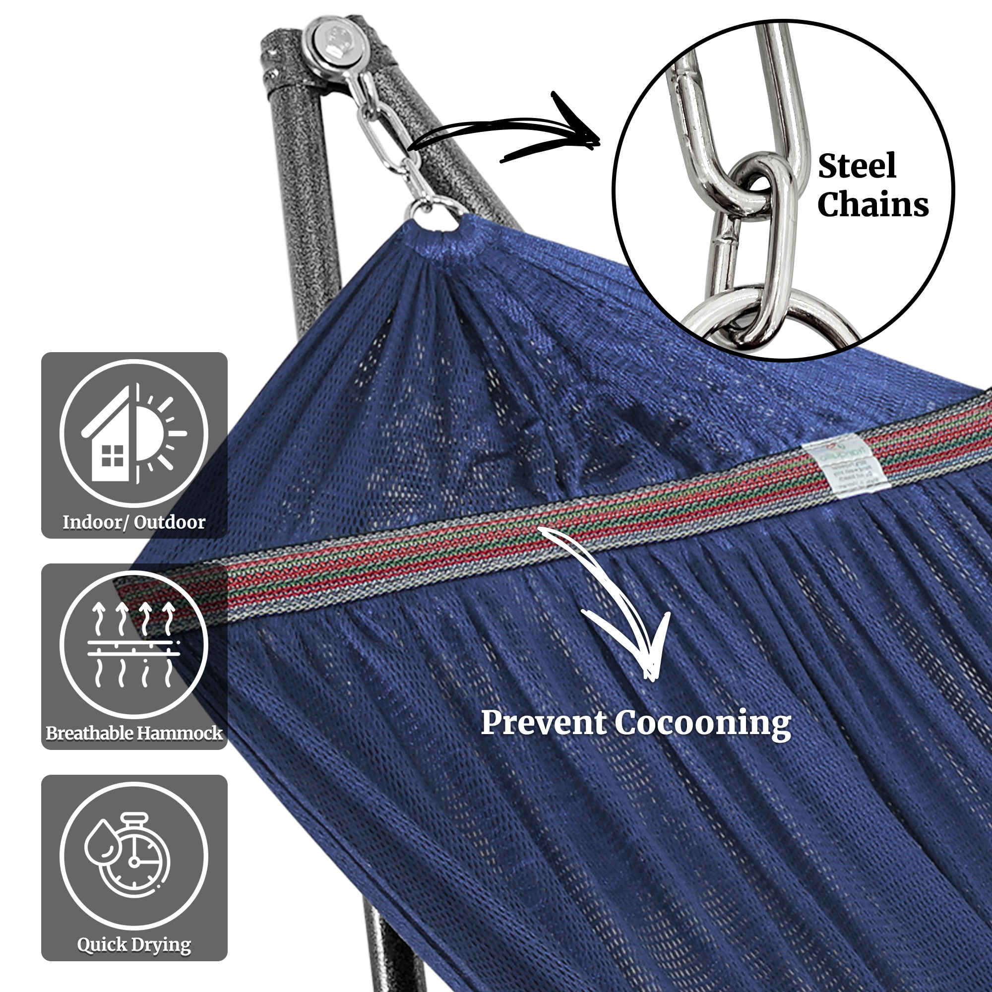 Universal Hammock with Medium Size Stands