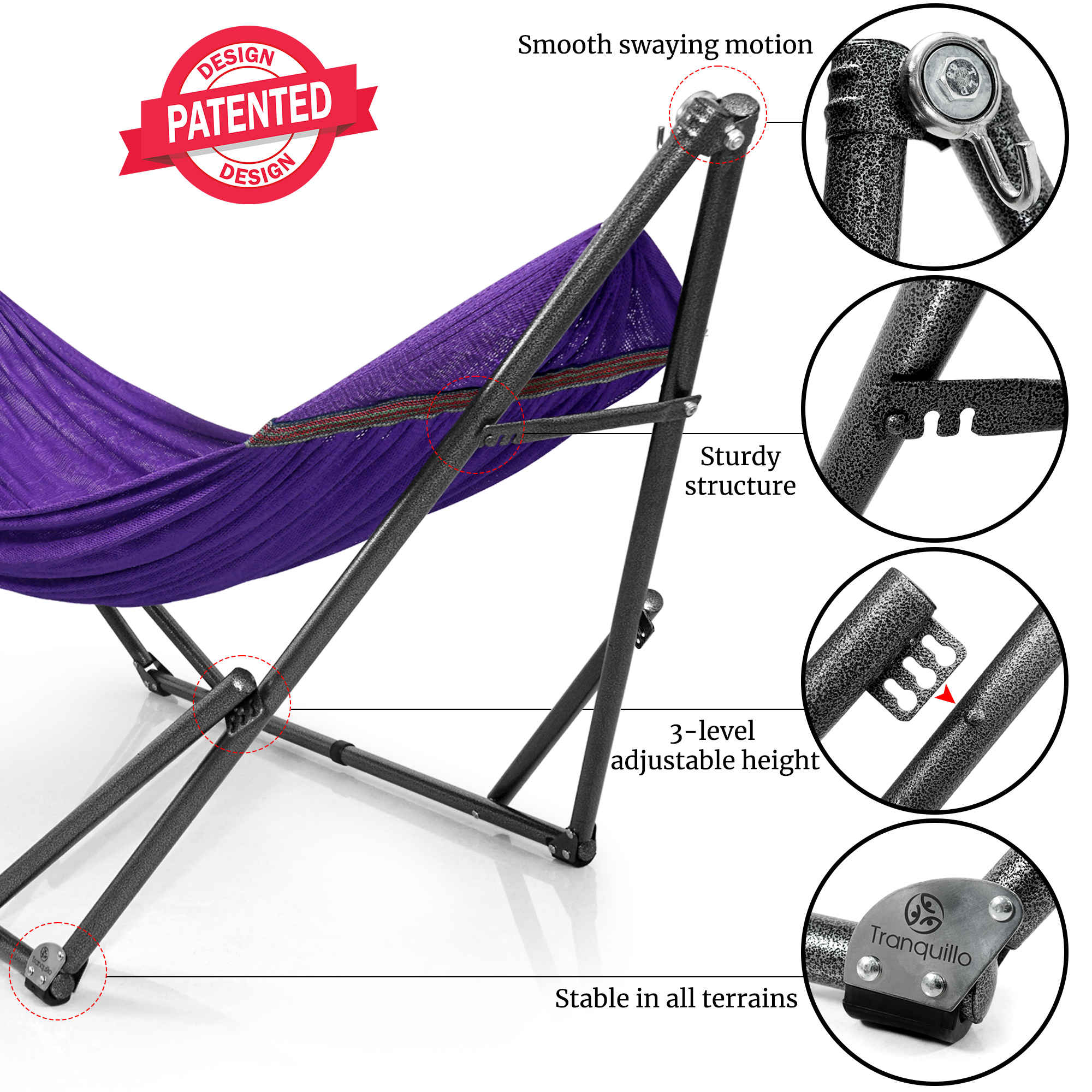 Universal Hammock with Medium Size Stands