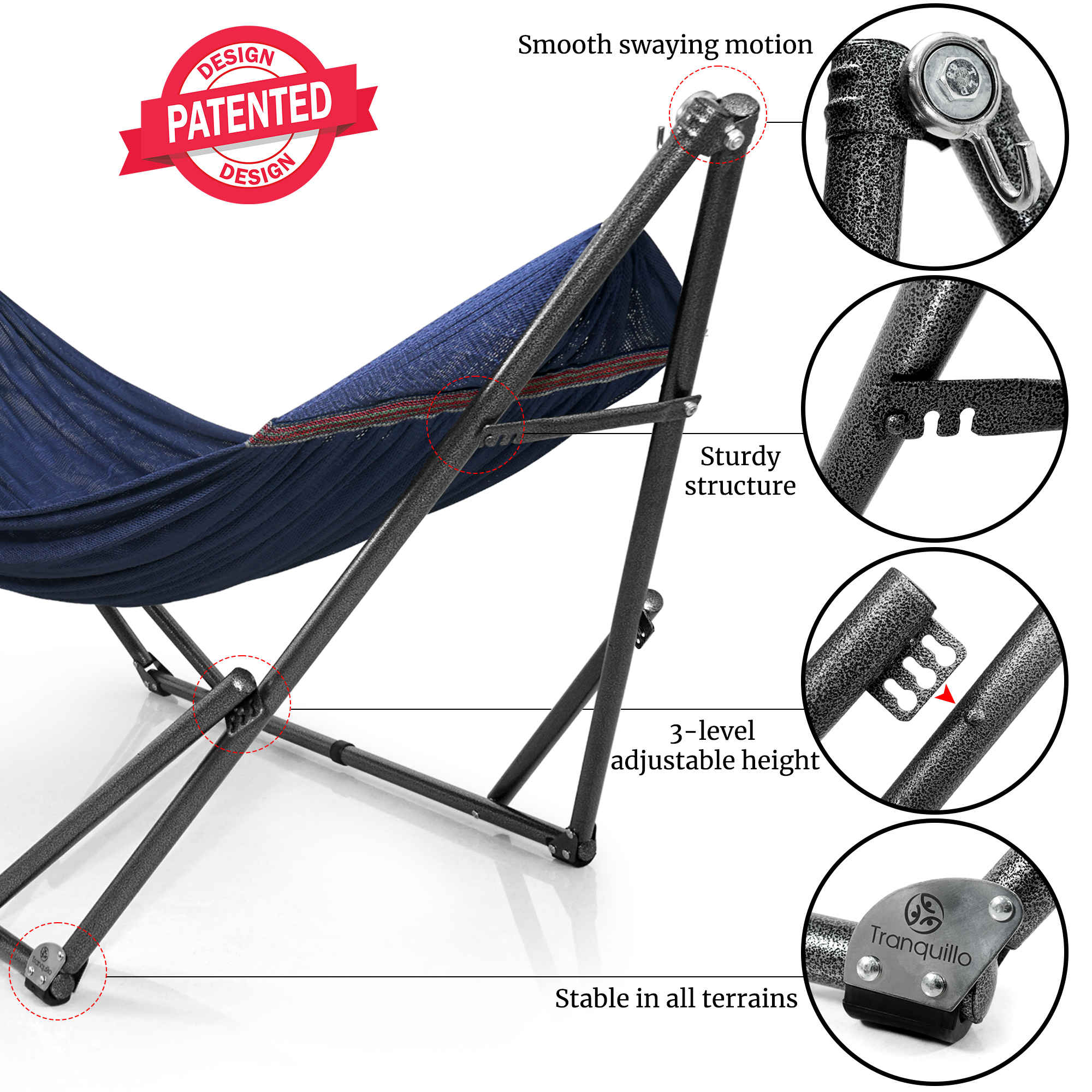 Universal Hammock with Medium Size Stands