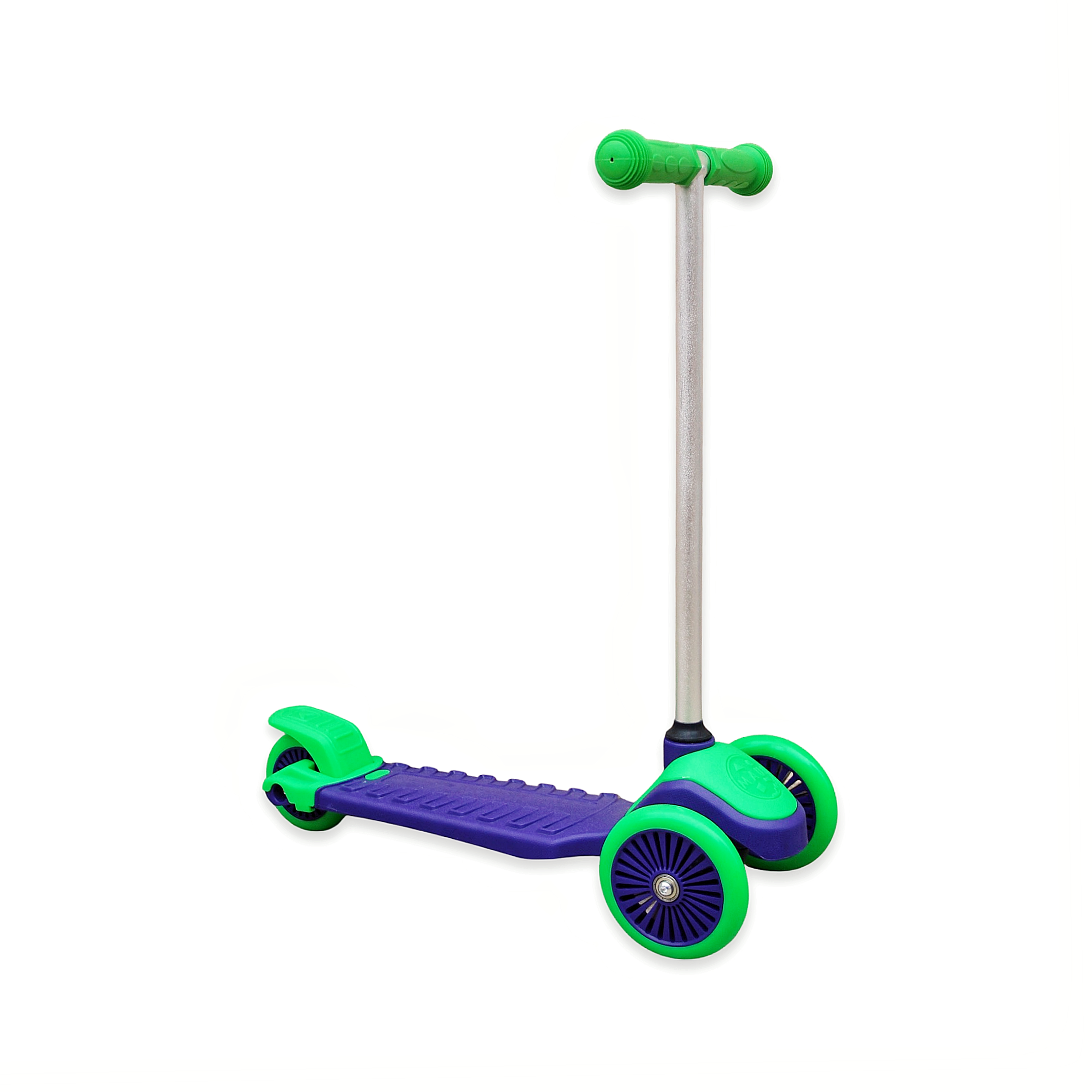 Maui & Sons Kids 3 Wheeled Mini Shark Scooter, Purple & Green