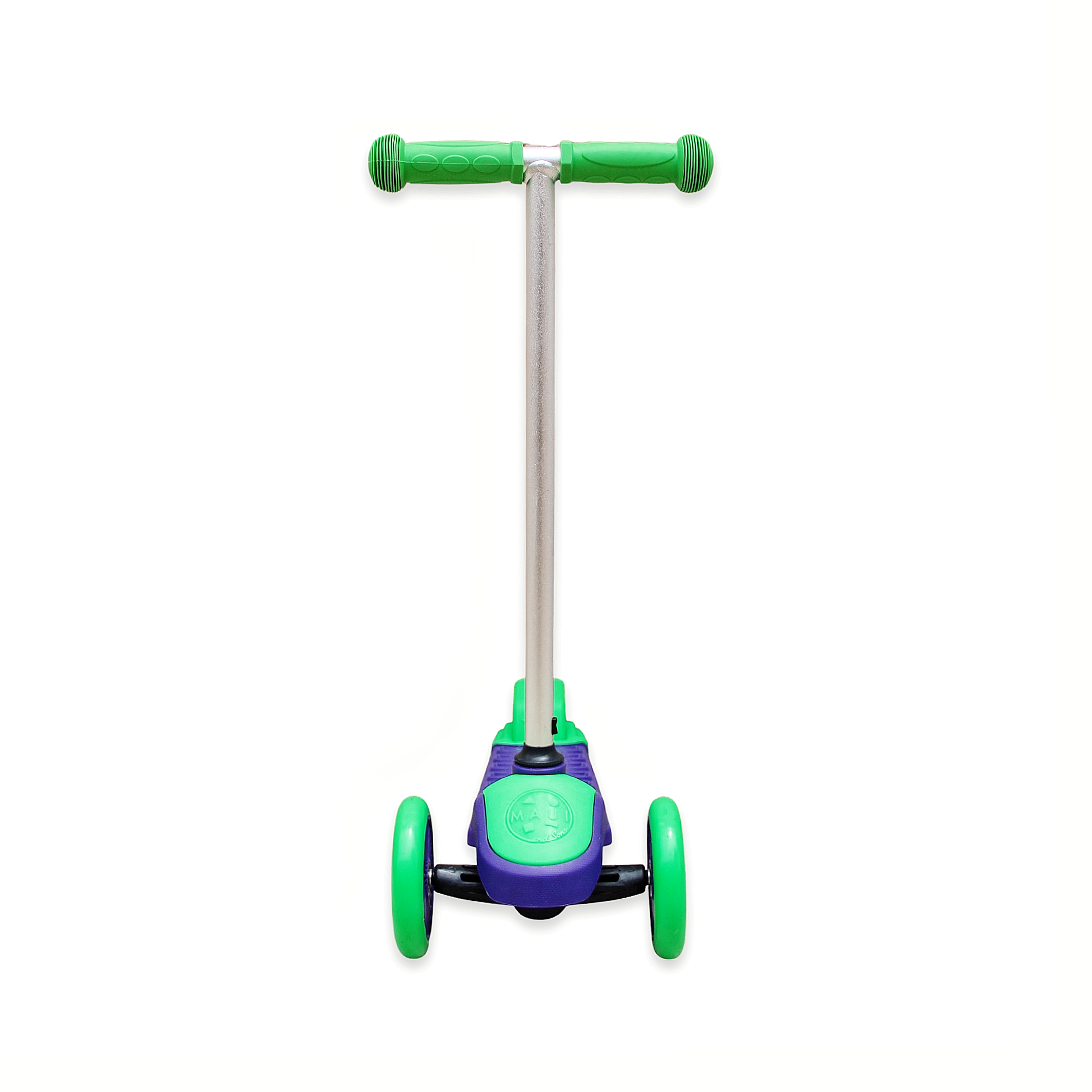 Maui & Sons Kids 3 Wheeled Mini Shark Scooter, Purple & Green