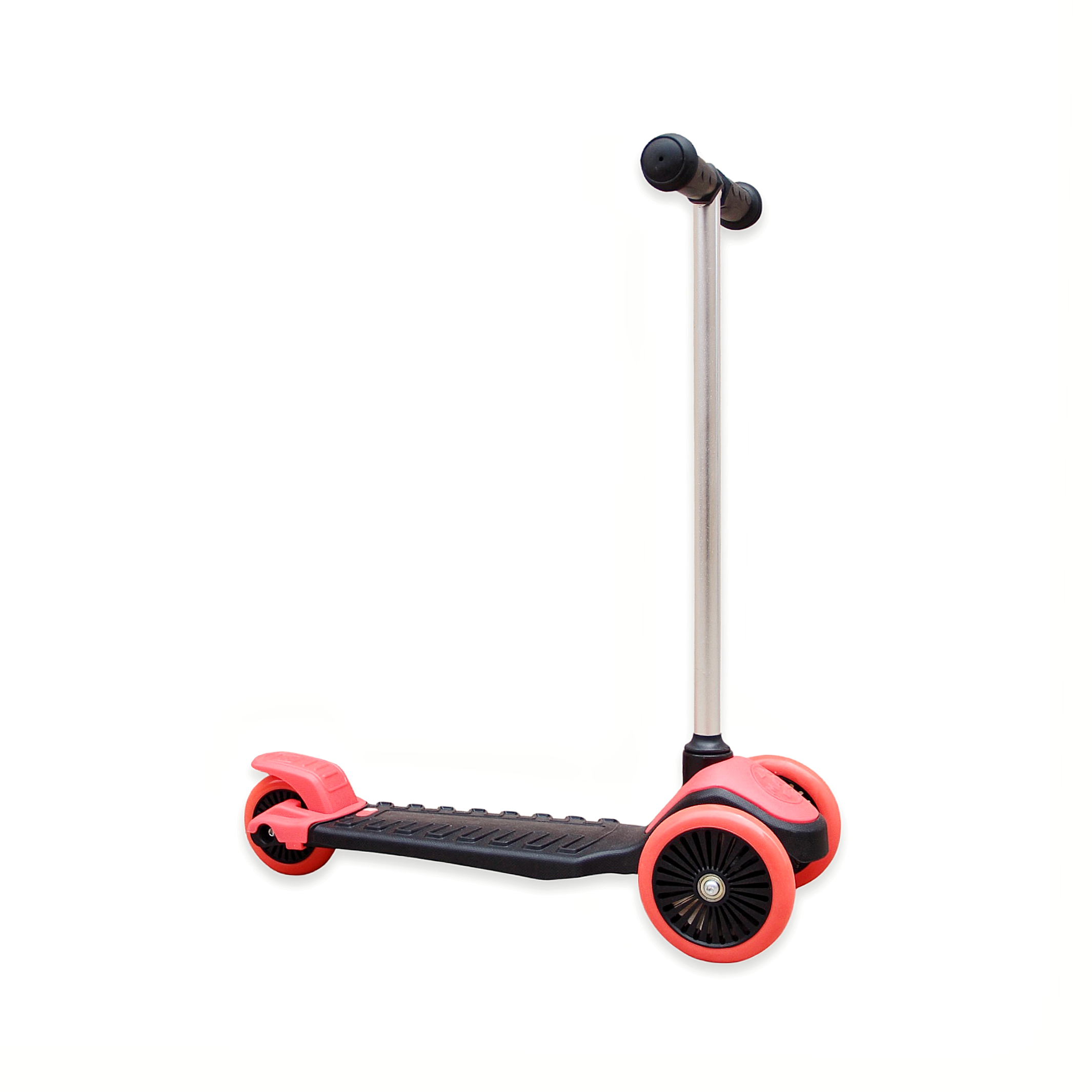 Maui & Sons Kids 3 Wheeled Mini Shark Scooter, Black & Red