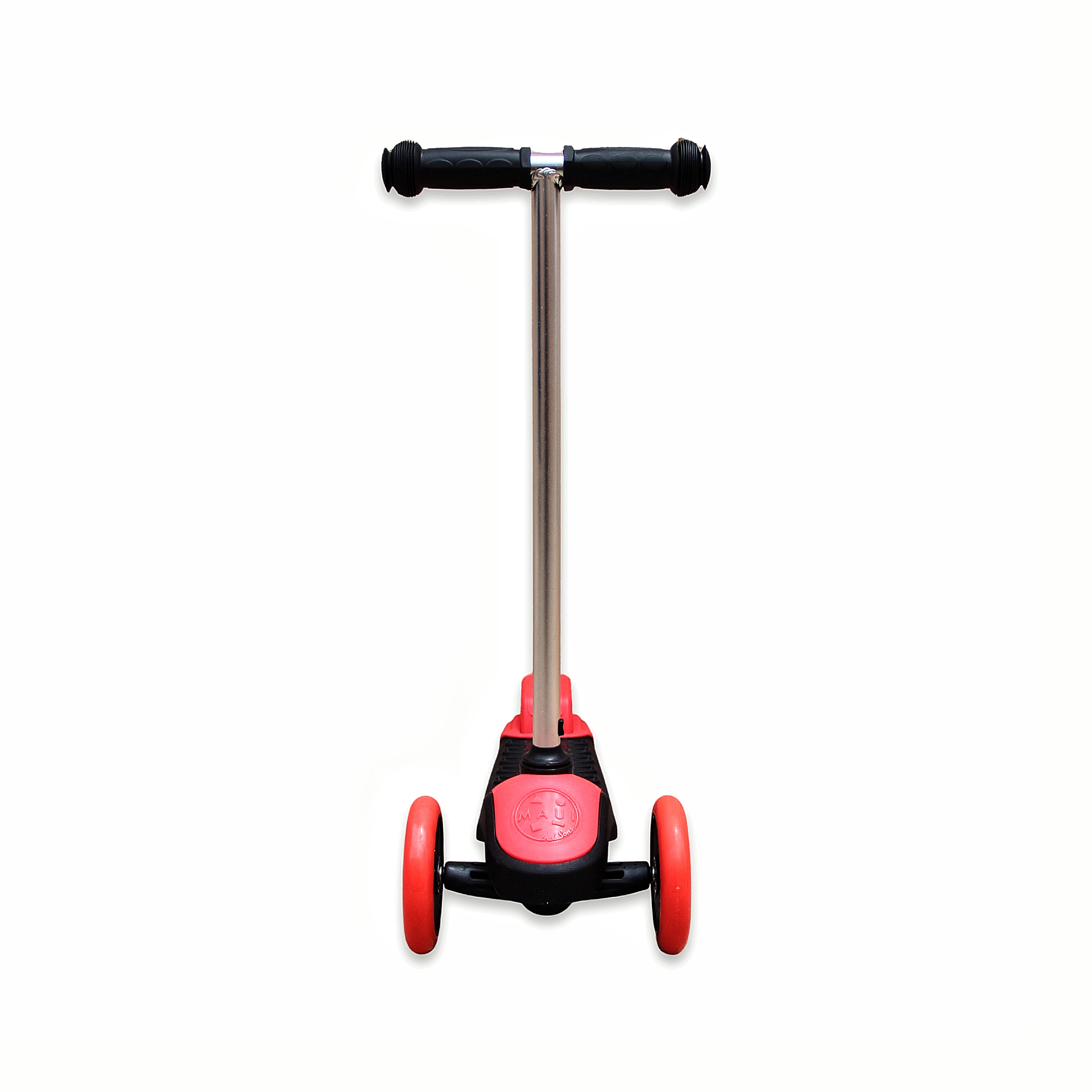 Maui & Sons Kids 3 Wheeled Mini Shark Scooter, Black & Red