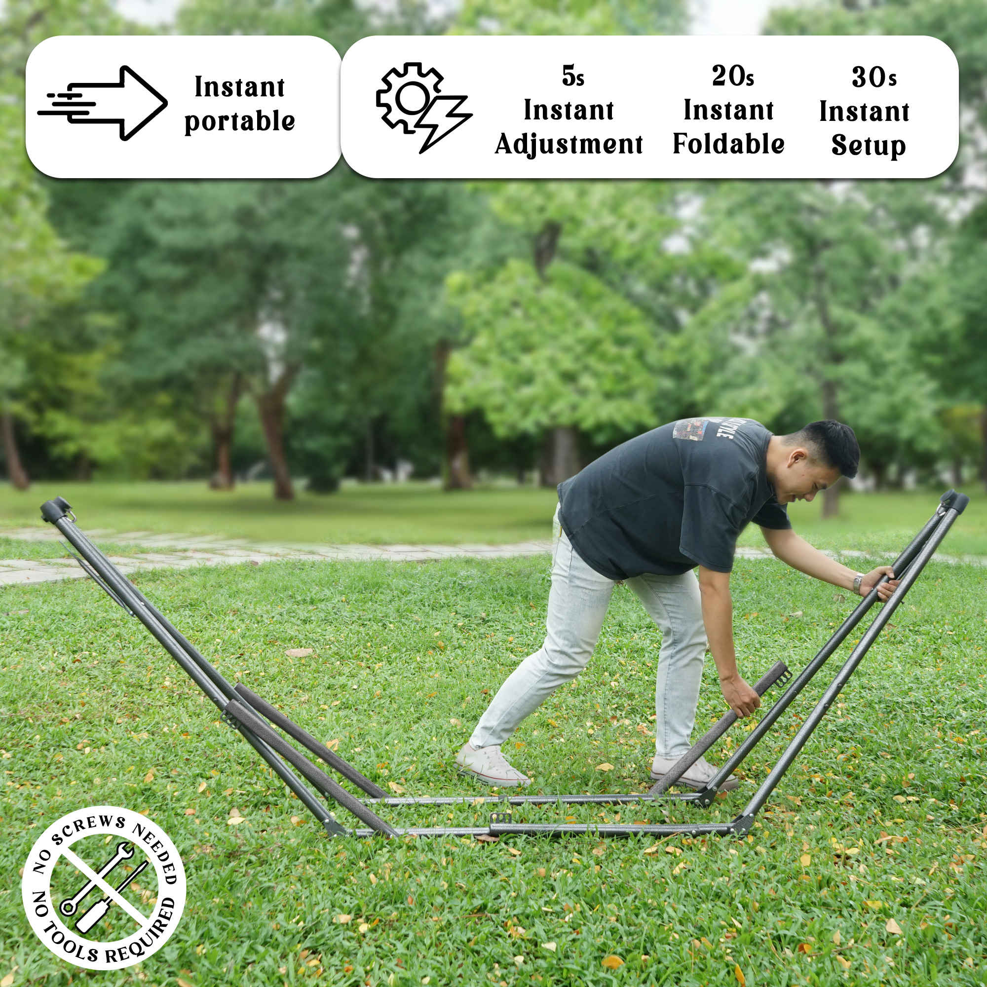 Uniki Canvas Hammock with Stand