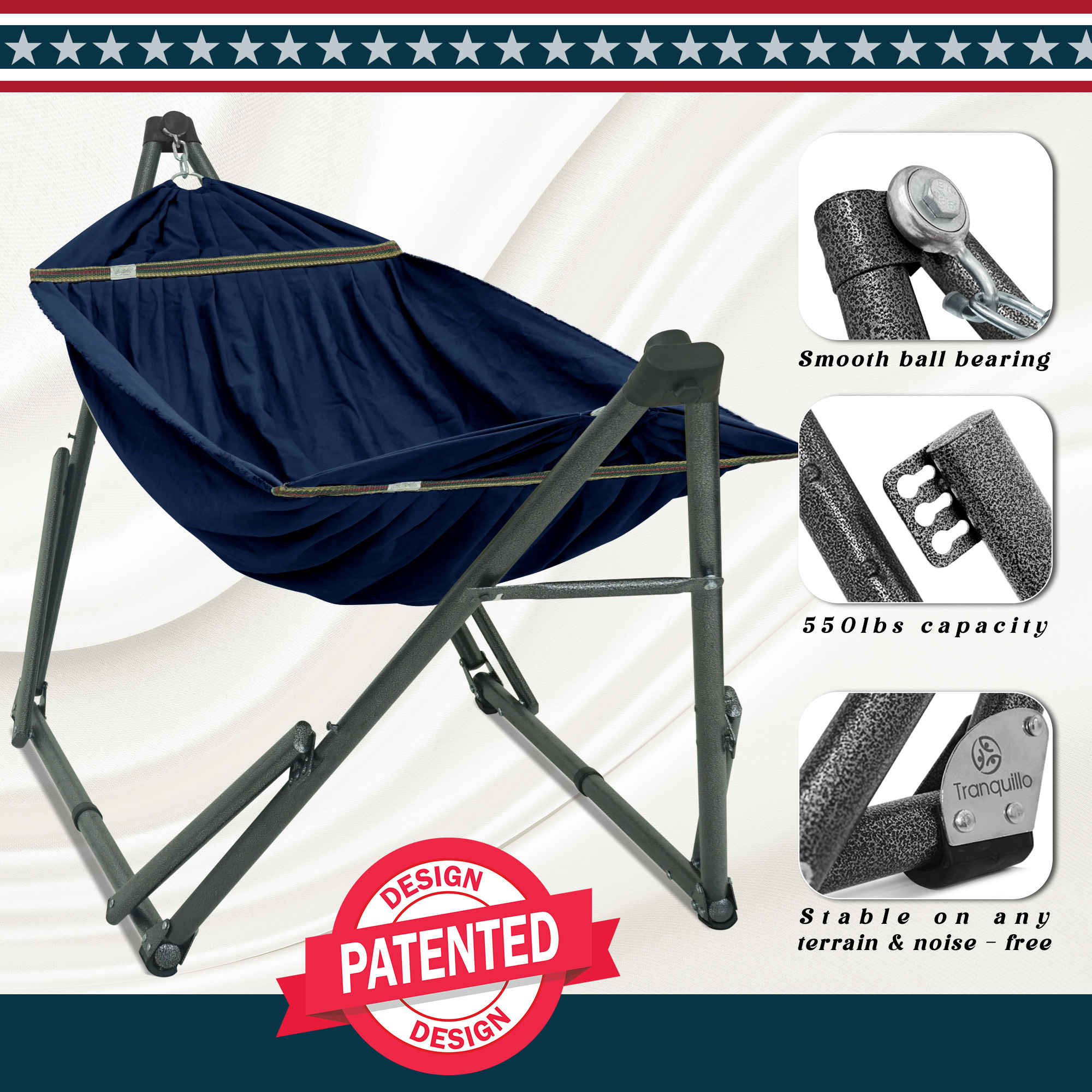 Uniki Canvas Hammock with Stand