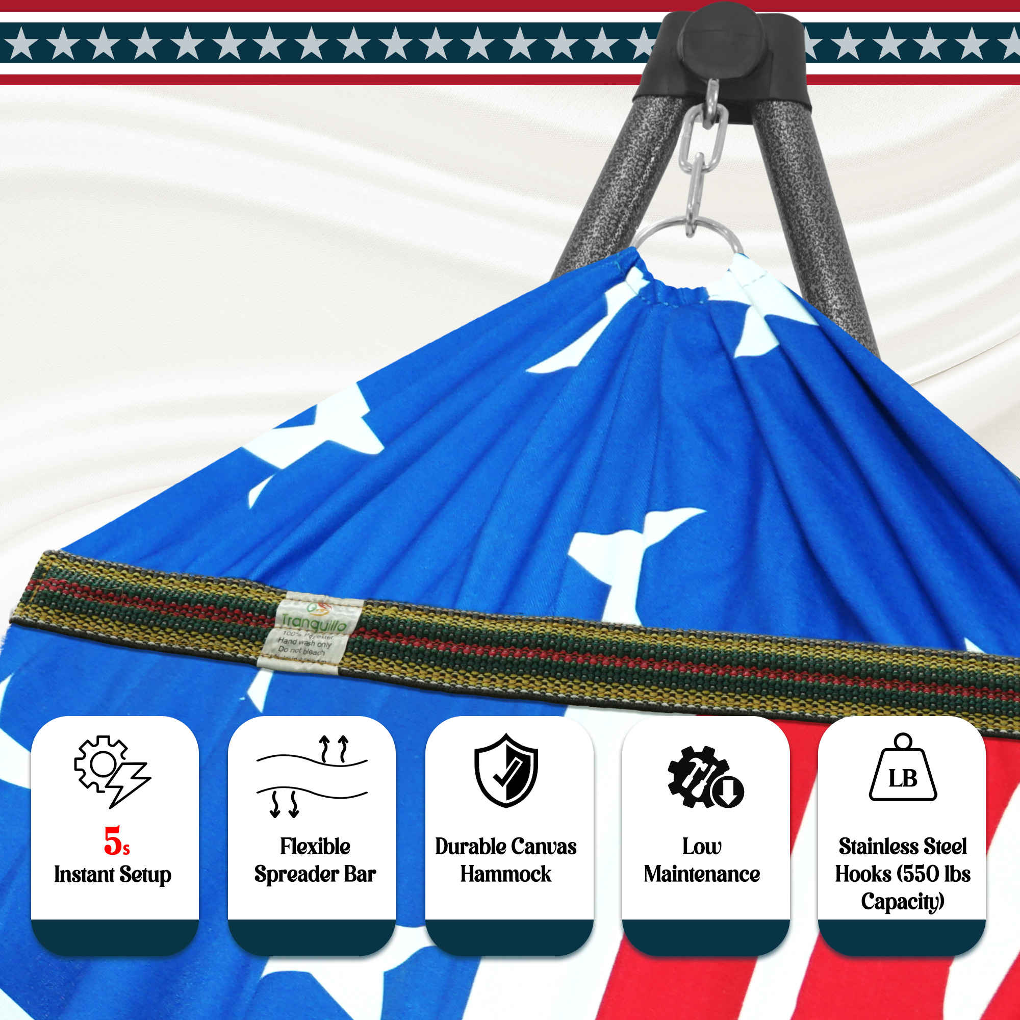 Uniki Canvas Hammock with Stand