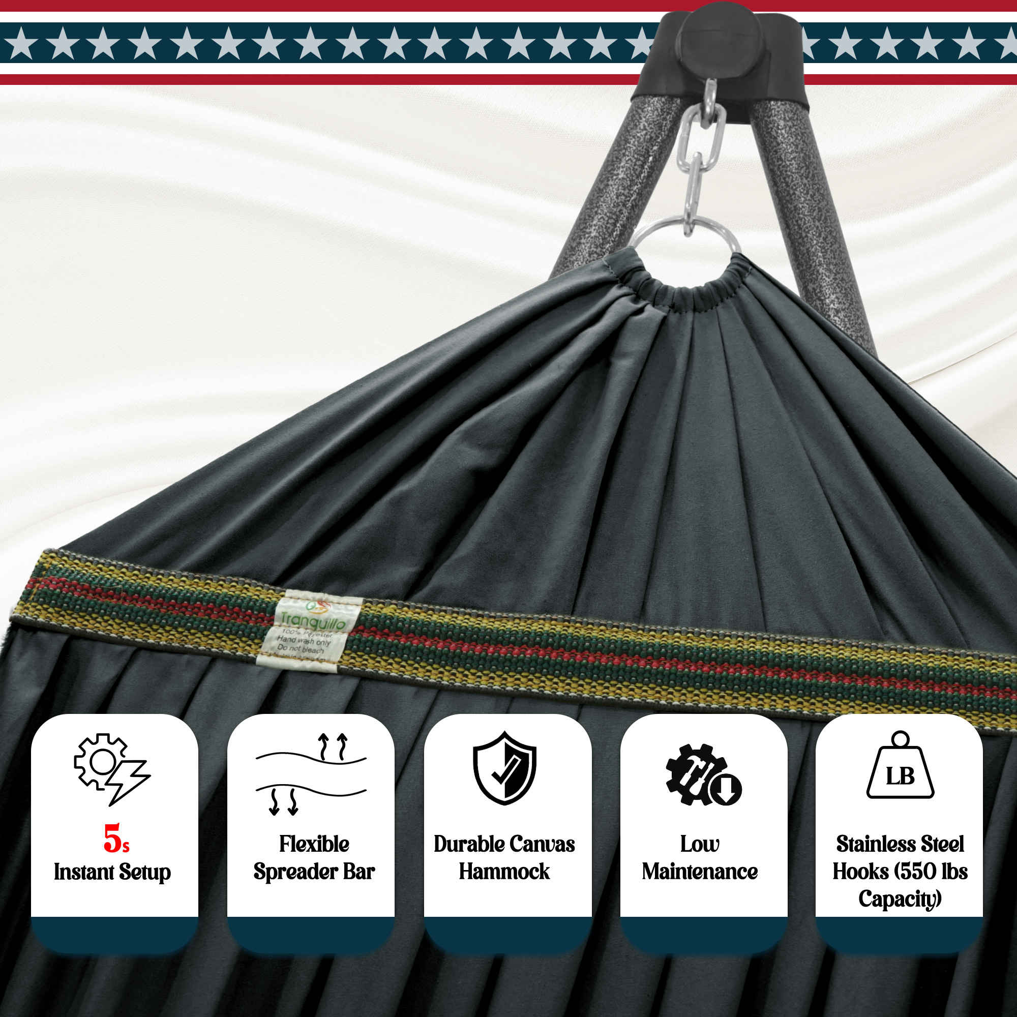 Uniki Canvas Hammock with Stand