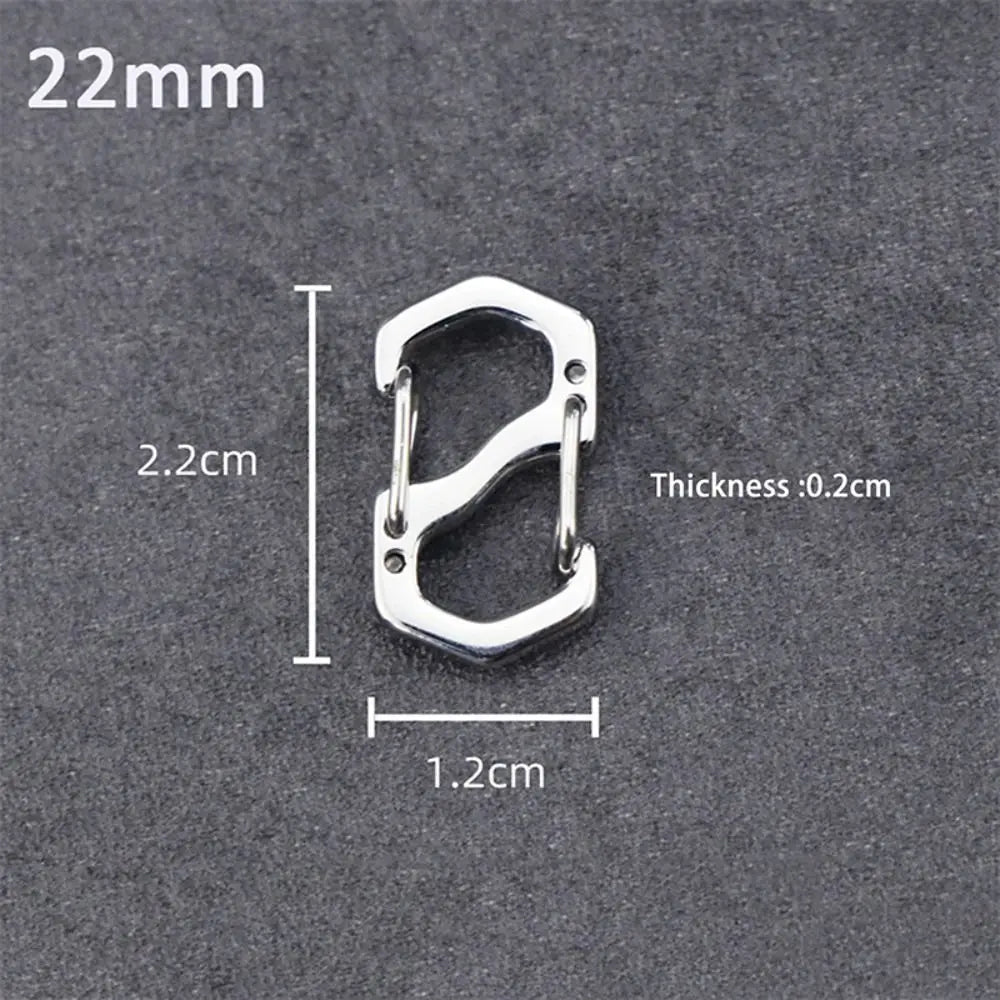 Mini S-Type Carabiner Clips, Dual Gate Snap Hooks for Backpacks, Keychains, Zipper Pulls & DIY Crafts (Multiple Sizes & Colors)
