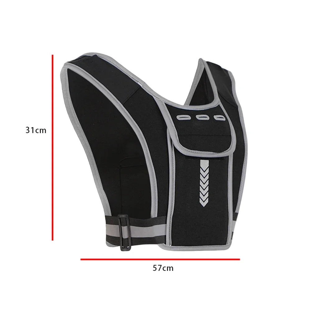 Reflective Running Vest with Phone Pocket