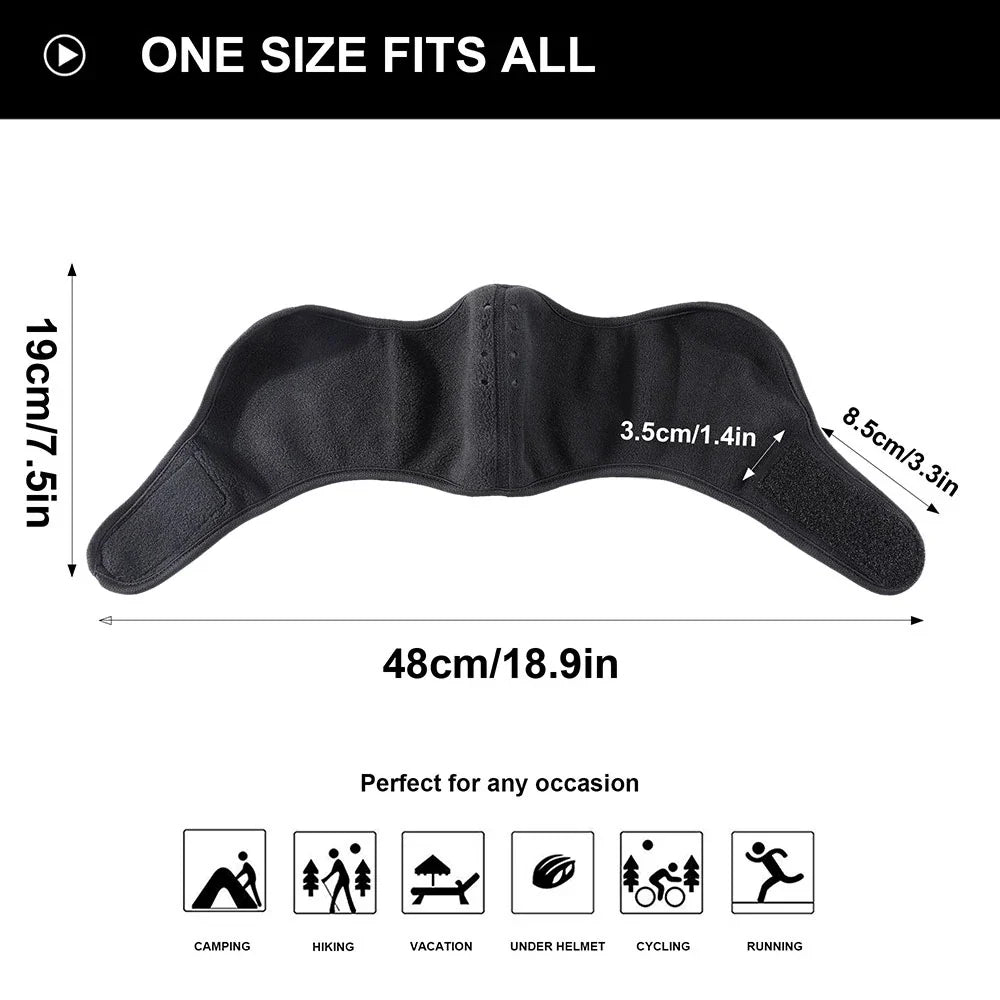 Outdoor face mask, cycling antifreeze head cover, winter skiing face protection, warm ear mask, fleece windproof face mask