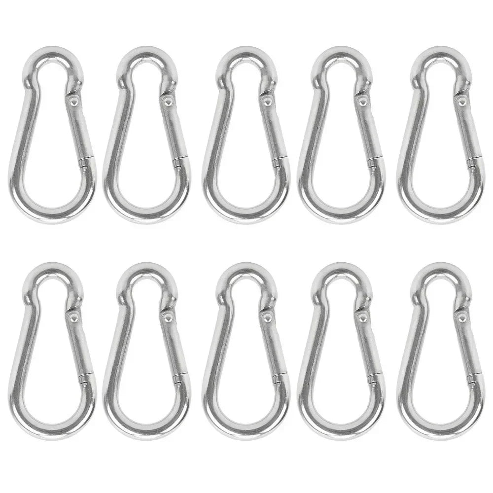 Mini S-Type Carabiner Clips, Dual Gate Snap Hooks for Backpacks, Keychains, Zipper Pulls & DIY Crafts (Multiple Sizes & Colors)