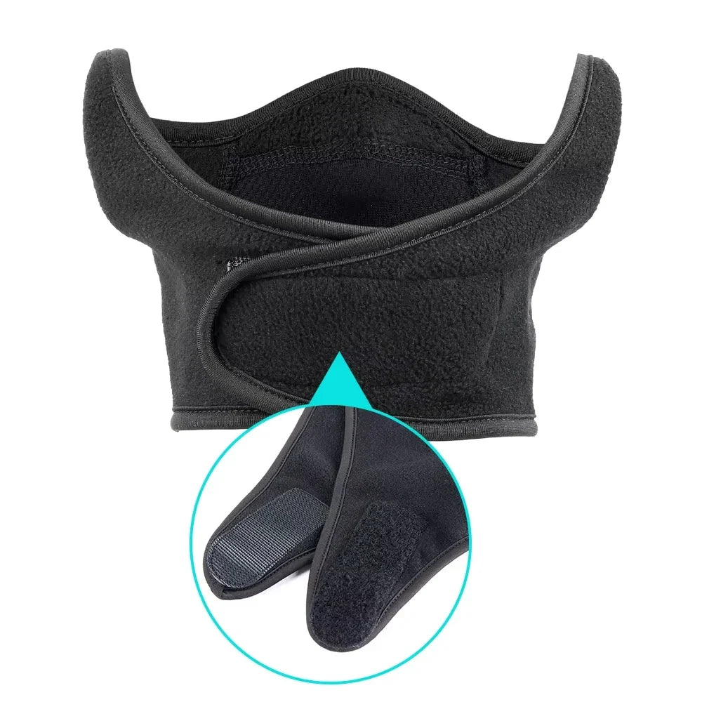 Outdoor face mask, cycling antifreeze head cover, winter skiing face protection, warm ear mask, fleece windproof face mask
