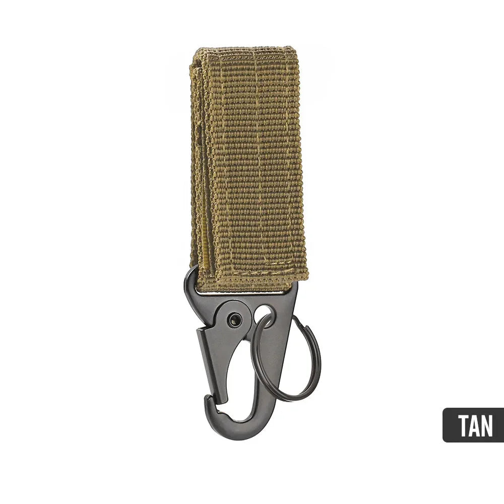 1-3 PCS.Tactical Hanging Buckle Molle Nylon Webbing Carabiner Belt Triangle Keychain for Outdoor Climbing Camping Tool Accessory