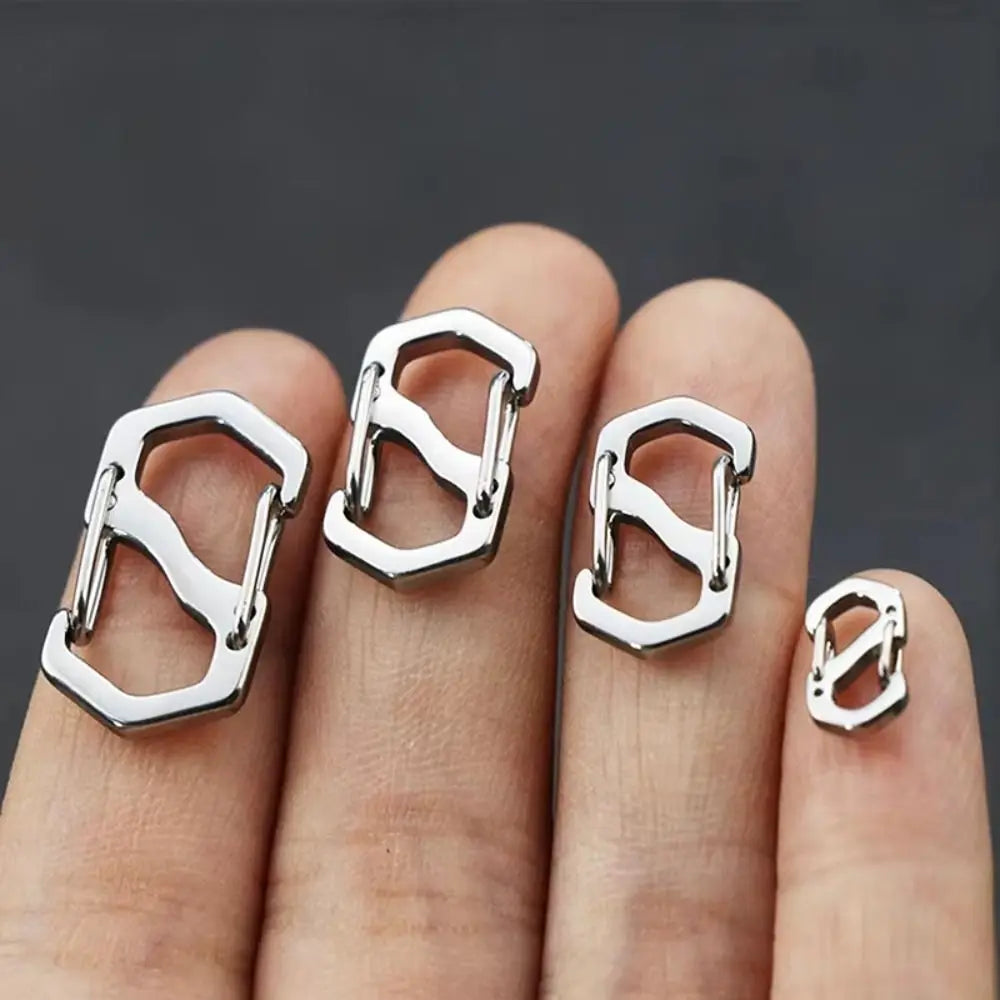 Mini S-Type Carabiner Clips, Dual Gate Snap Hooks for Backpacks, Keychains, Zipper Pulls & DIY Crafts (Multiple Sizes & Colors)