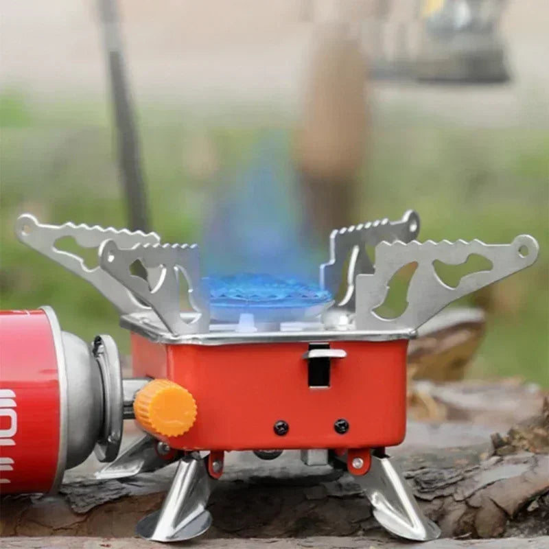Portable Burner Camping Foldable Windproof Outdoor Gas Tank Stove for Backpacking Camping Hiking Picnic Camping Burner BBQ Grill