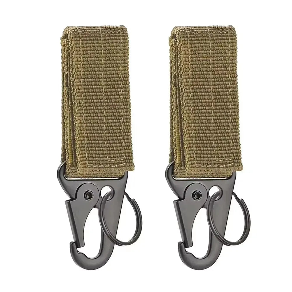 1-3 PCS.Tactical Hanging Buckle Molle Nylon Webbing Carabiner Belt Triangle Keychain for Outdoor Climbing Camping Tool Accessory