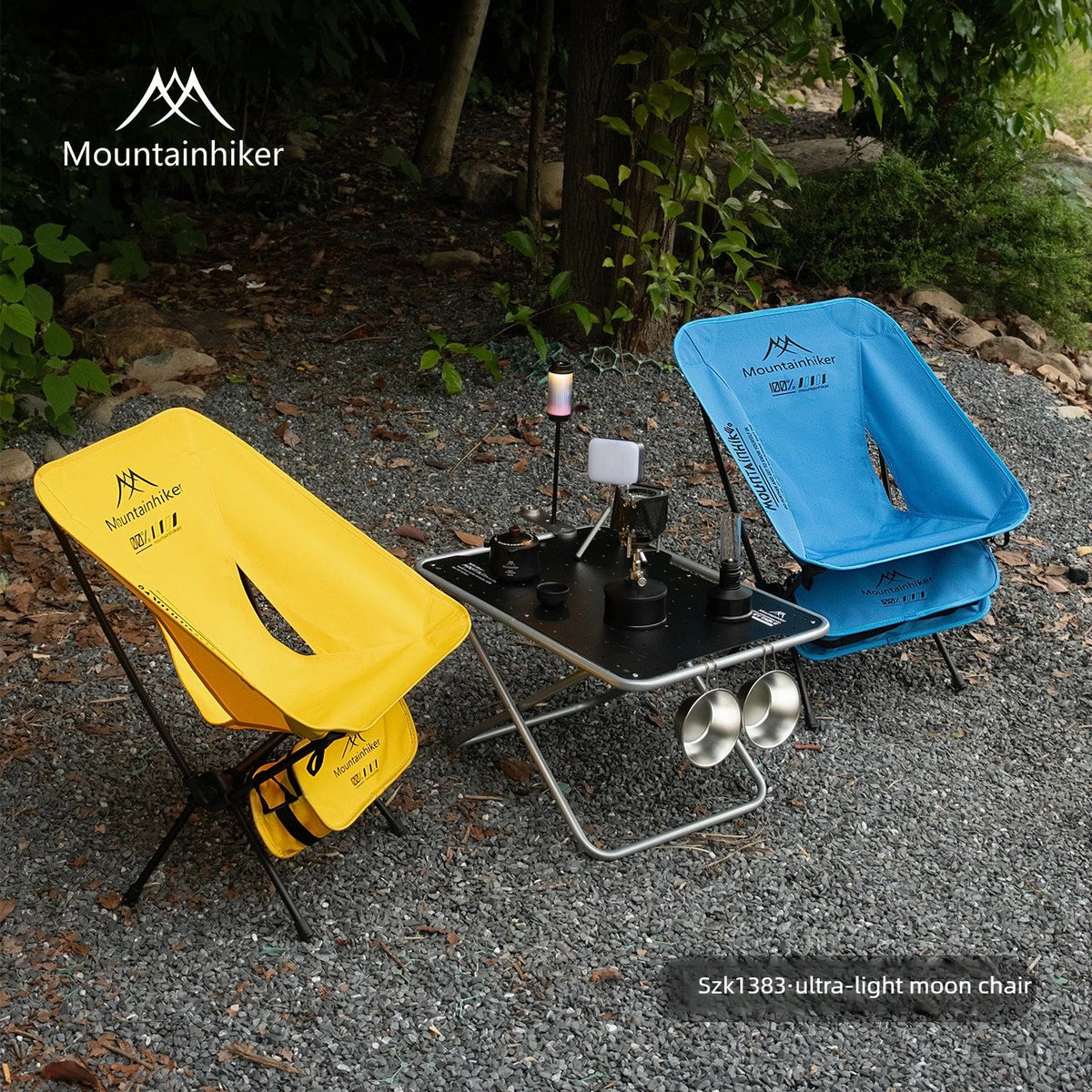 Ultralight Folding Camping Chair, Portable Moon Chair with Carry Bag, Aluminum Frame for Backpacking, Beach, Picnic & Fishing (Purple/Blue/Yellow)