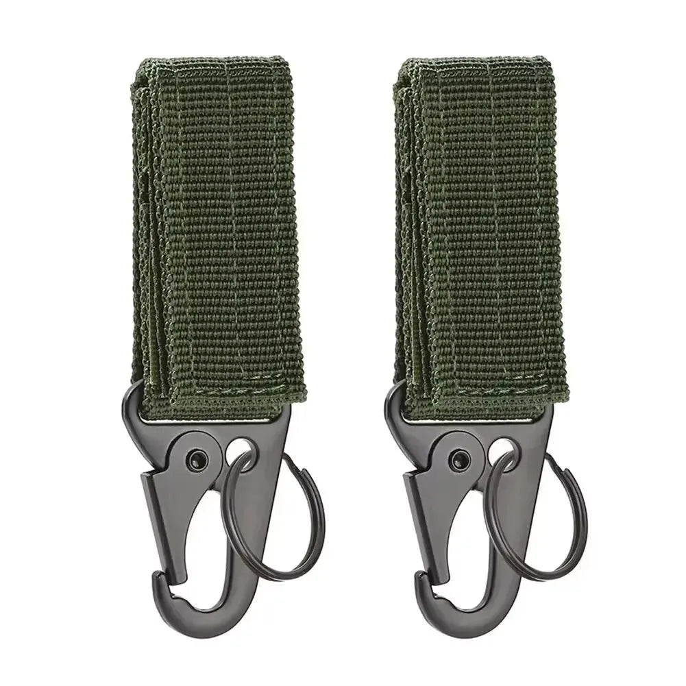 1-3 PCS.Tactical Hanging Buckle Molle Nylon Webbing Carabiner Belt Triangle Keychain for Outdoor Climbing Camping Tool Accessory