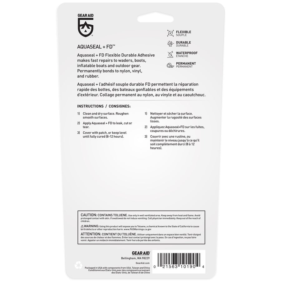 Aquaseal FD Repair Kit - Quick and Permanent Fix Kit for Outdoor Equipment