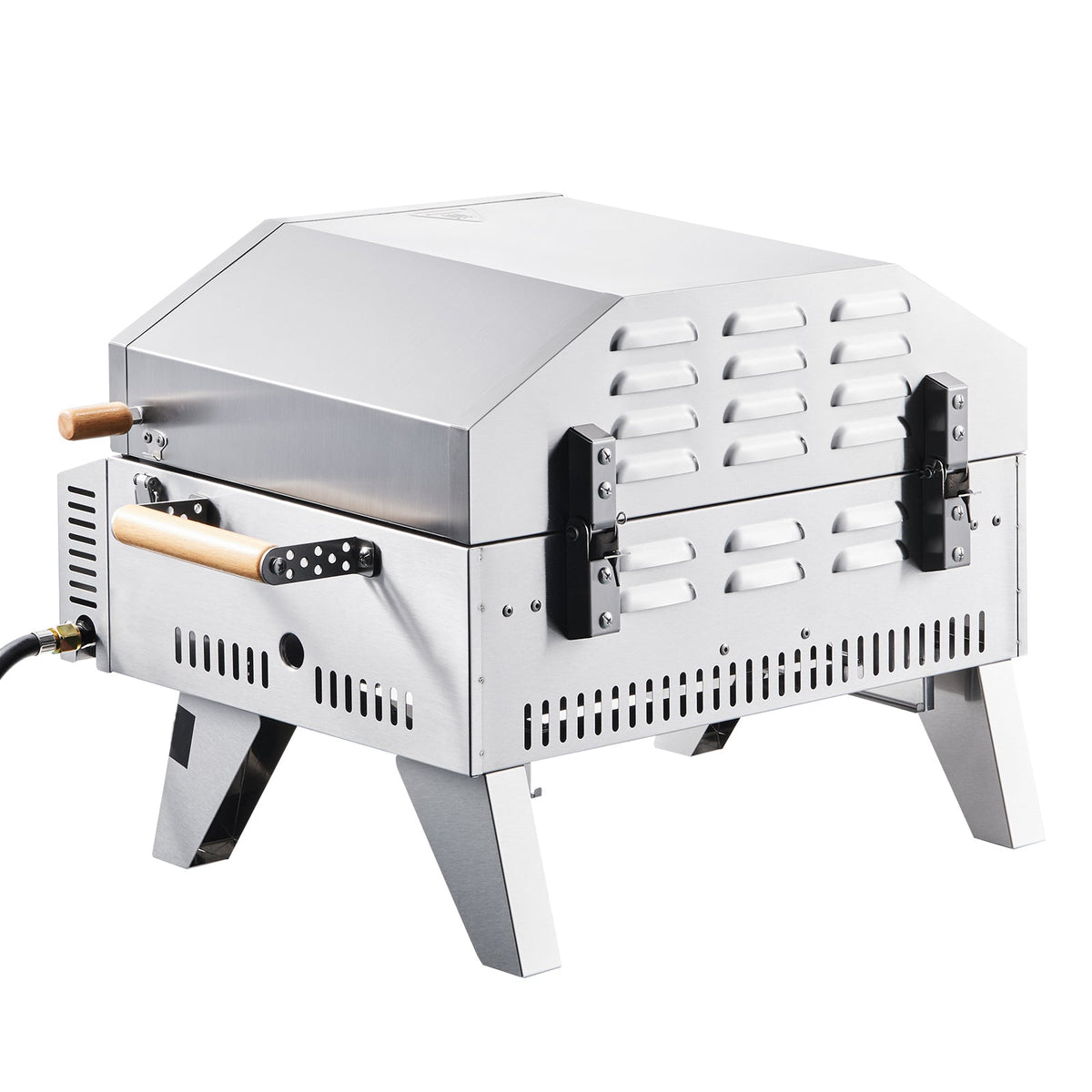 Outdoor Gas Pizza Oven with Thermometer - Stainless Steel