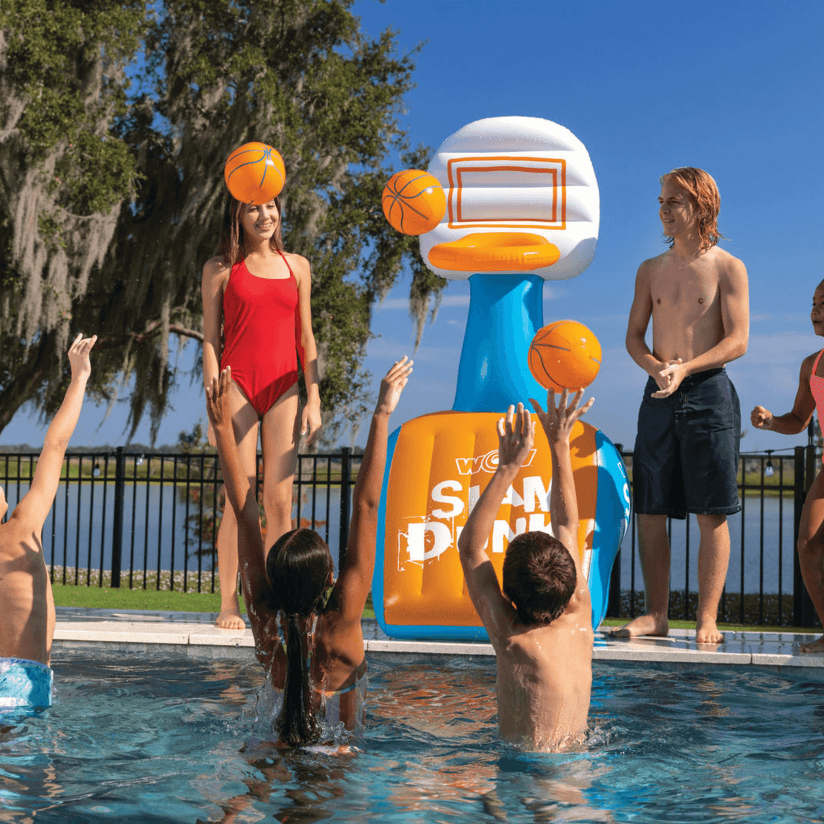 WOW Watersports Slam Dunk Hoop and Basketballs