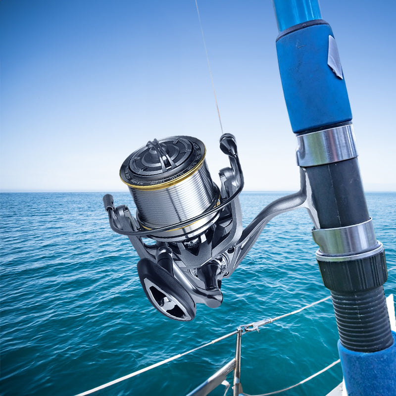 17+1BB 8000-14000 Series Aluminum Alloy Spool Fishing Reel, 4.8:1 Gear Ratio, Durable Long Casting for Baitcasting