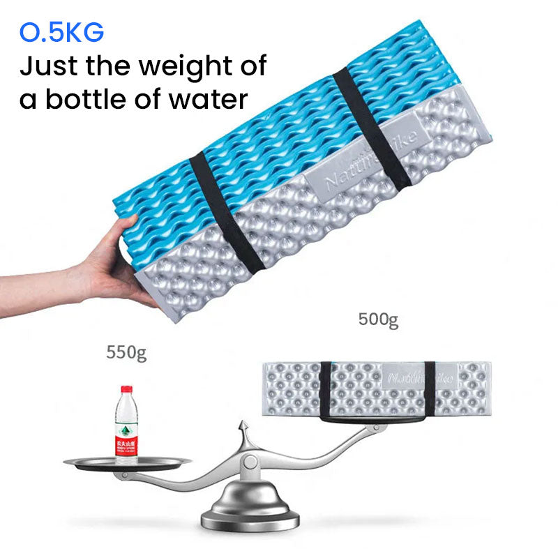 Thicken Egg Mattress. Foldable Camping Pad with Aluminum Membrane for Moisture-Proof. IXPE Foam Pad