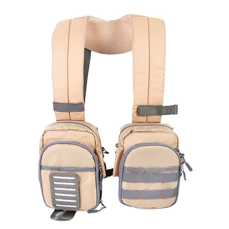 Multi-functional Fly Fishing Tackle Bag with Multiple Pockets, Unisex Chest Pack, Shoulder Fishing Bag