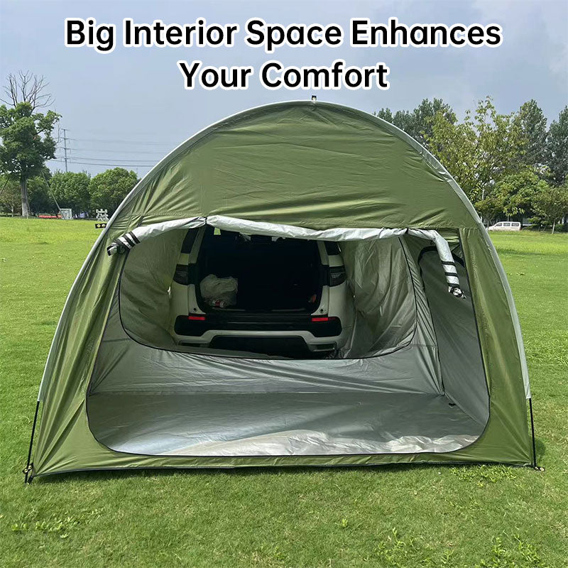 Outdoor car - trunk rear tent with canopy, sun - resistant camping equipment