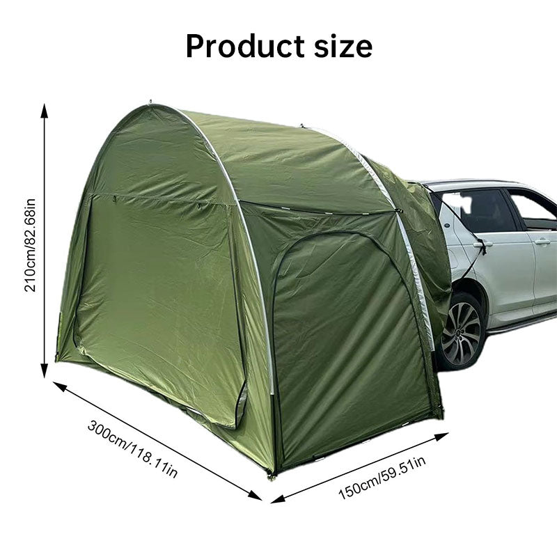Outdoor car - trunk rear tent with canopy, sun - resistant camping equipment