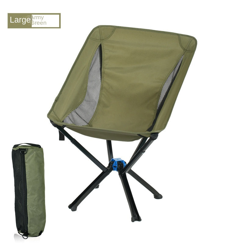 Outdoor Camping Picnic Folding Chair Umbrella Chair Aluminum Lightweight Portable Backrest Moon Chair