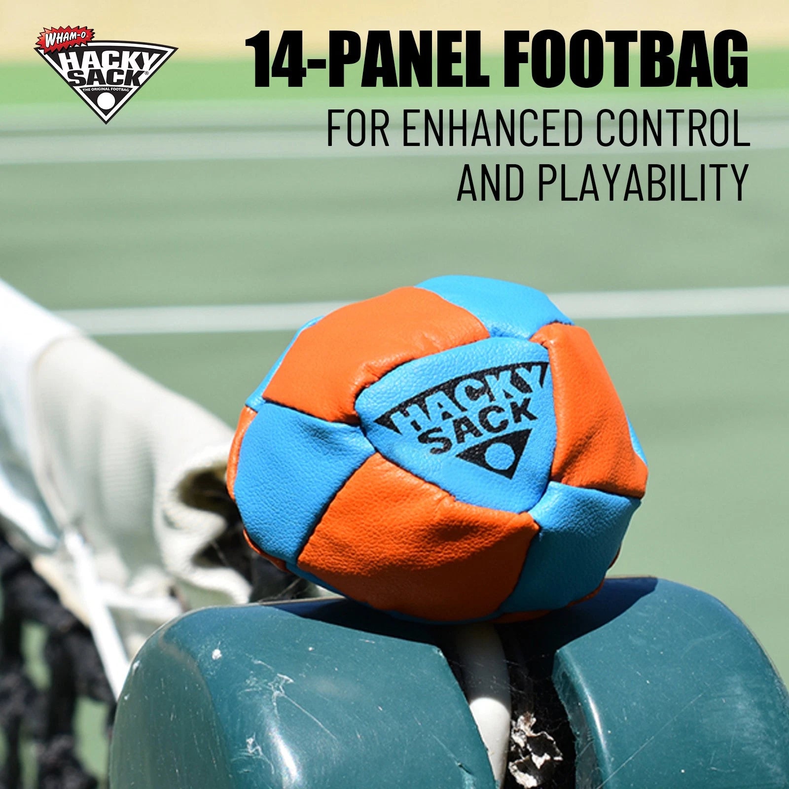 Hand Stitched Official Hacky Sack, Striker Blue & Orange