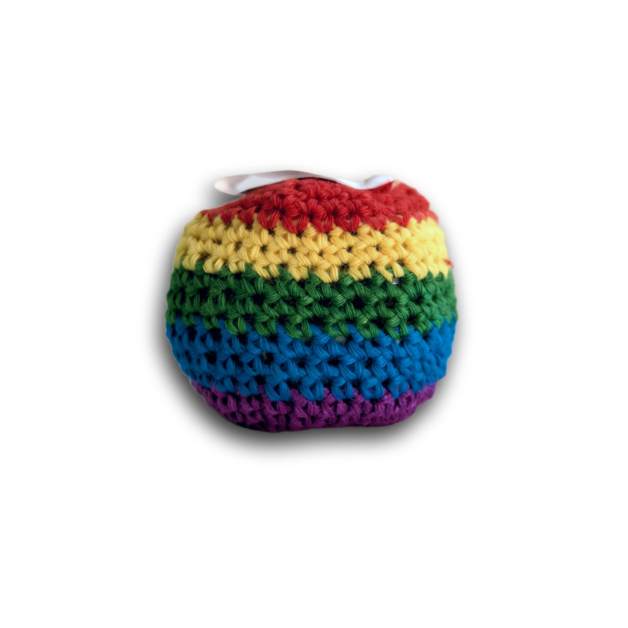 Rainbow Crochet Footbag Kick Sack 2in Acrylic Sealed Liner Economy Footbag