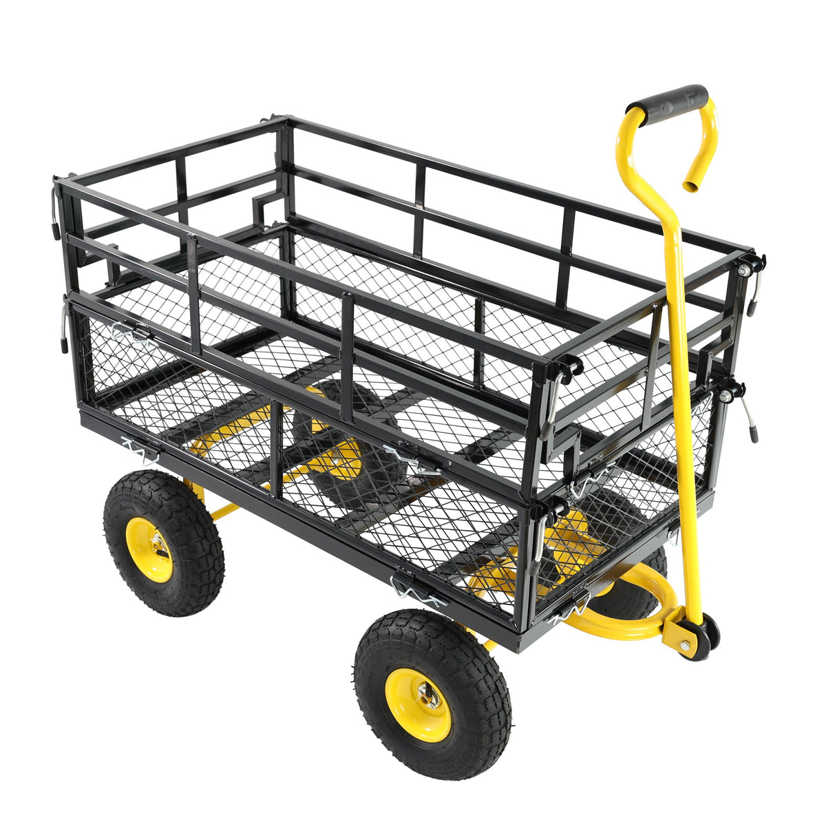 Outdoor Wagon Cart with Metal Frame - Green