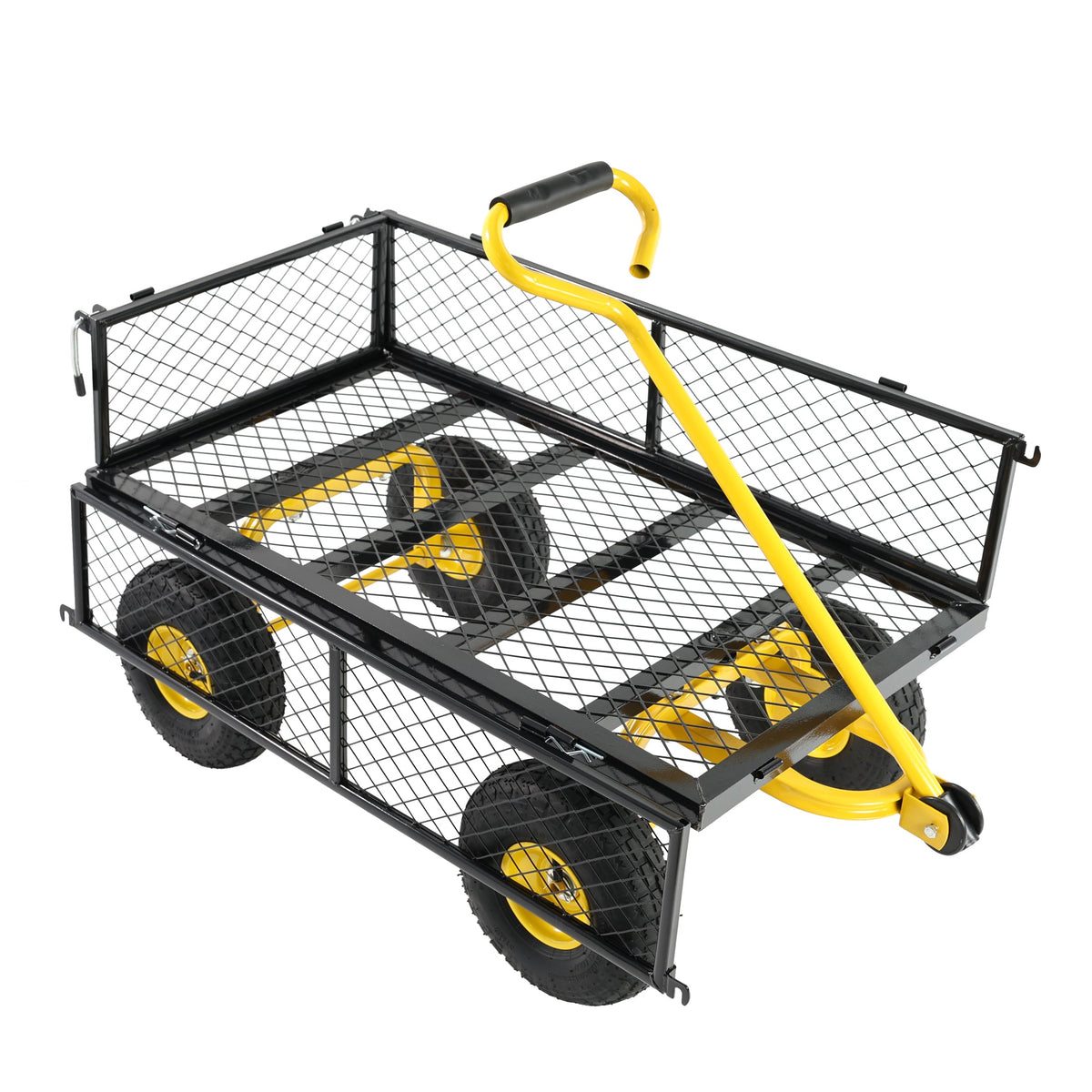 Outdoor Wagon Cart with Metal Frame - Green