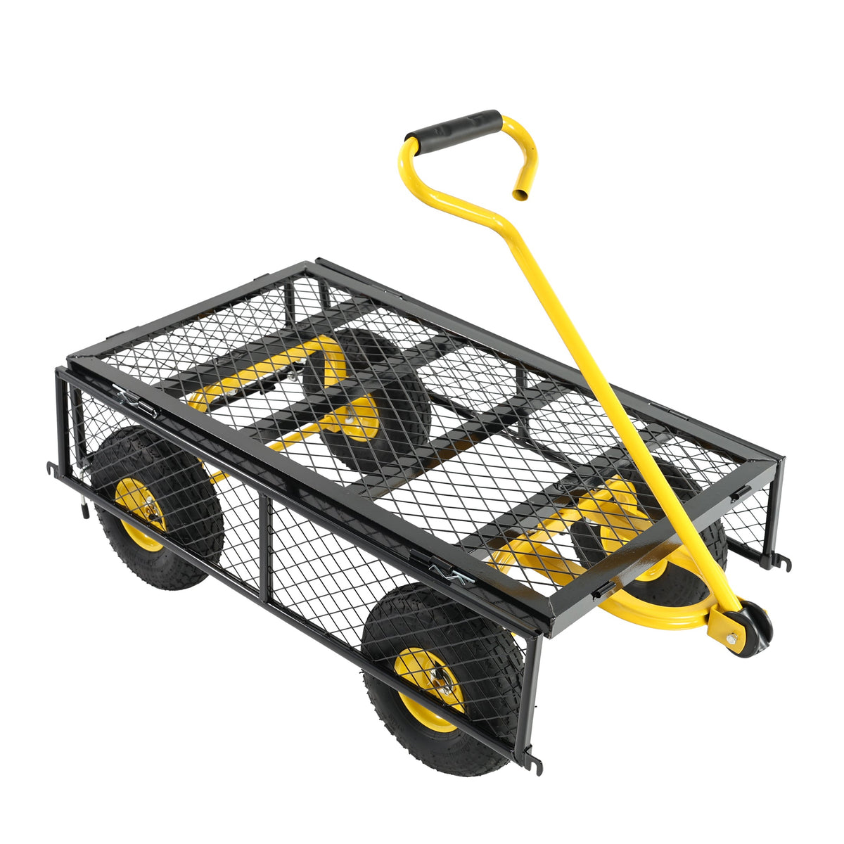 Outdoor Wagon Cart with Metal Frame - Green