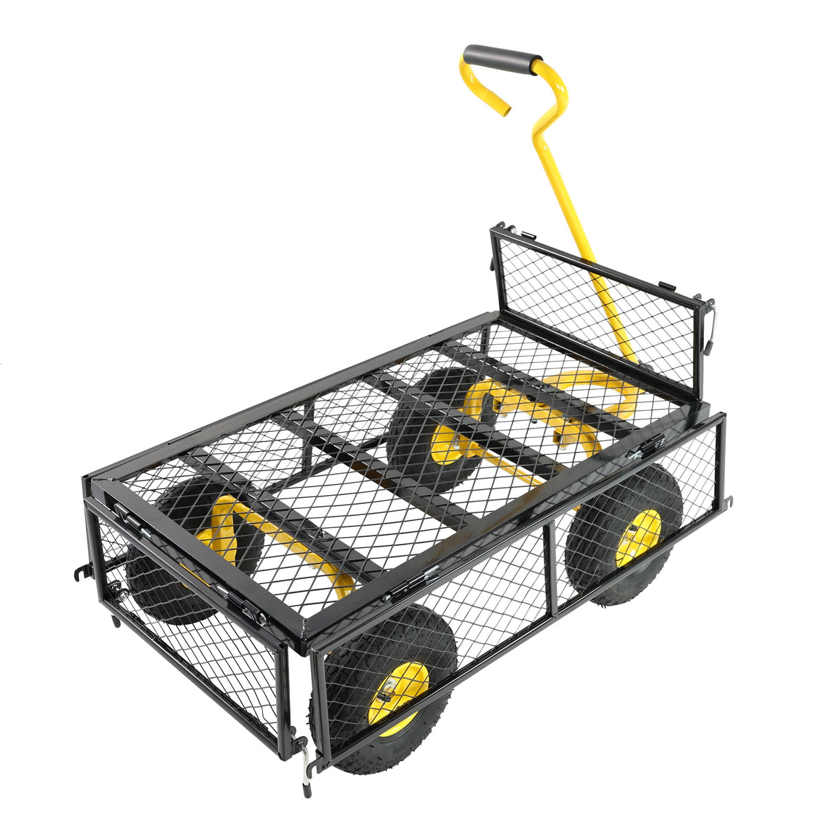 Outdoor Wagon Cart with Metal Frame - Green
