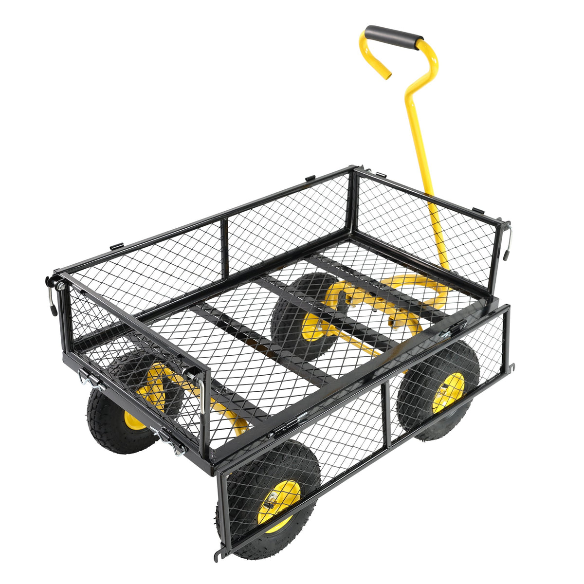 Outdoor Wagon Cart with Metal Frame - Green